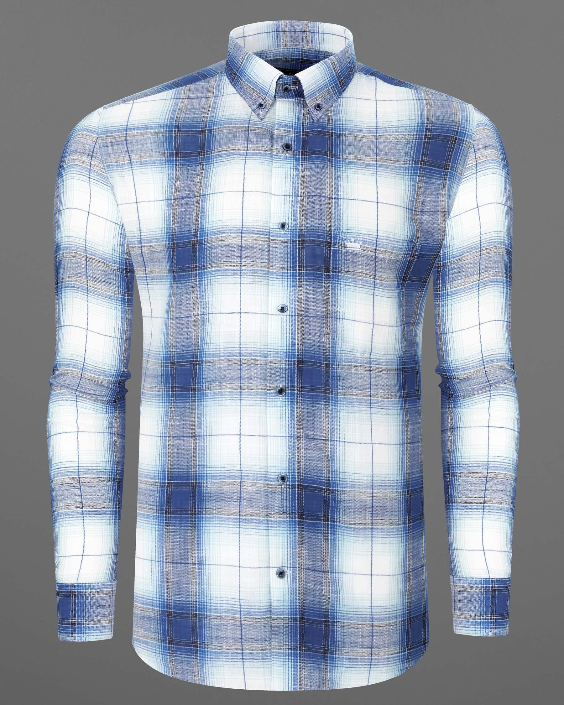 Bright White and Twilight Blue Plaid Herringbone Shirt 7624-BD-BLE-38,7624-BD-BLE-38,7624-BD-BLE-39,7624-BD-BLE-39,7624-BD-BLE-40,7624-BD-BLE-40,7624-BD-BLE-42,7624-BD-BLE-42,7624-BD-BLE-44,7624-BD-BLE-44,7624-BD-BLE-46,7624-BD-BLE-46,7624-BD-BLE-48,7624-BD-BLE-48,7624-BD-BLE-50,7624-BD-BLE-50,7624-BD-BLE-52,7624-BD-BLE-52