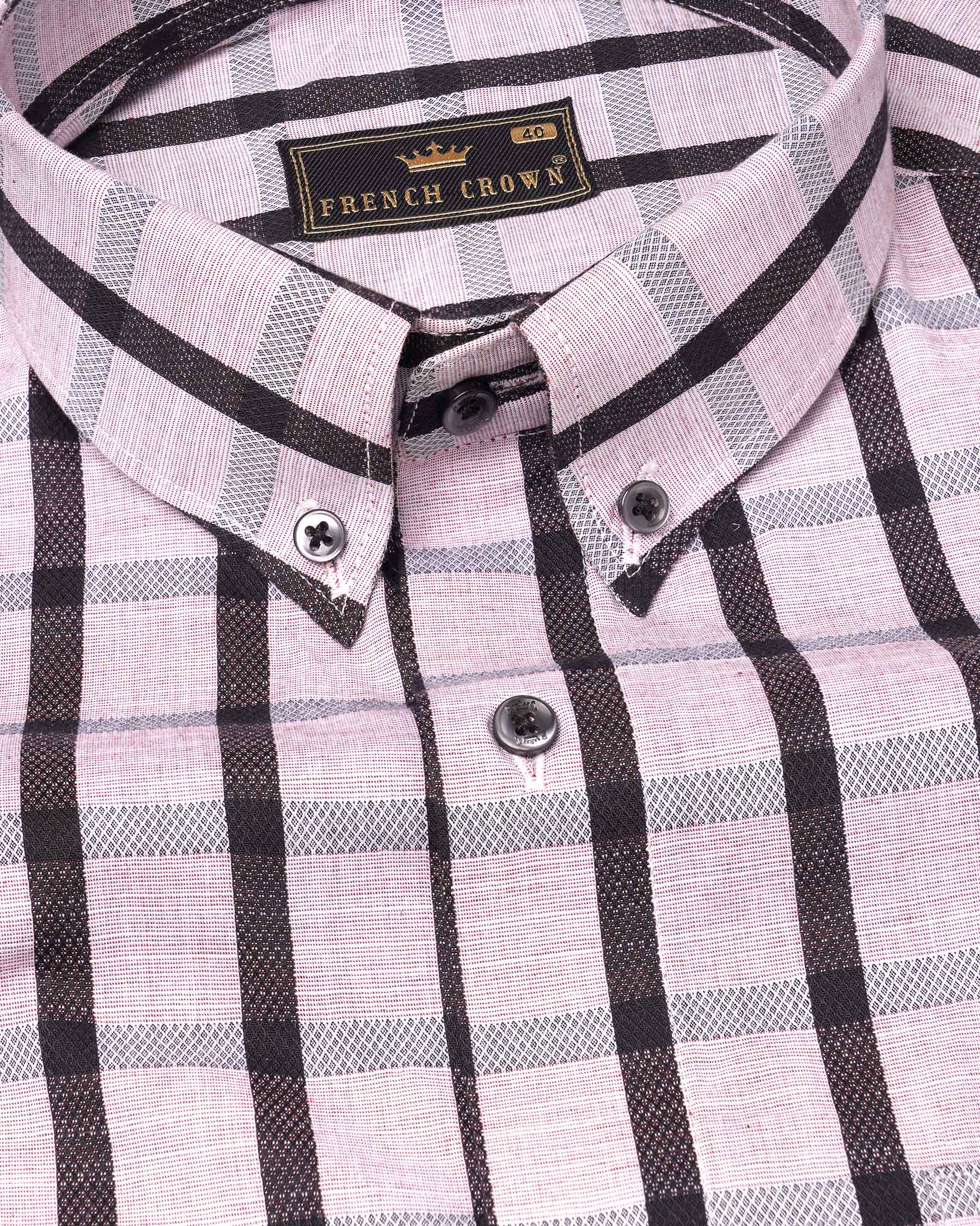 Gainsboro Pink and Jade Black Plaid Dobby Textured Premium Giza Cotton Shirt 7627-BD-BLK-38,7627-BD-BLK-38,7627-BD-BLK-39,7627-BD-BLK-39,7627-BD-BLK-40,7627-BD-BLK-40,7627-BD-BLK-42,7627-BD-BLK-42,7627-BD-BLK-44,7627-BD-BLK-44,7627-BD-BLK-46,7627-BD-BLK-46,7627-BD-BLK-48,7627-BD-BLK-48,7627-BD-BLK-50,7627-BD-BLK-50,7627-BD-BLK-52,7627-BD-BLK-52