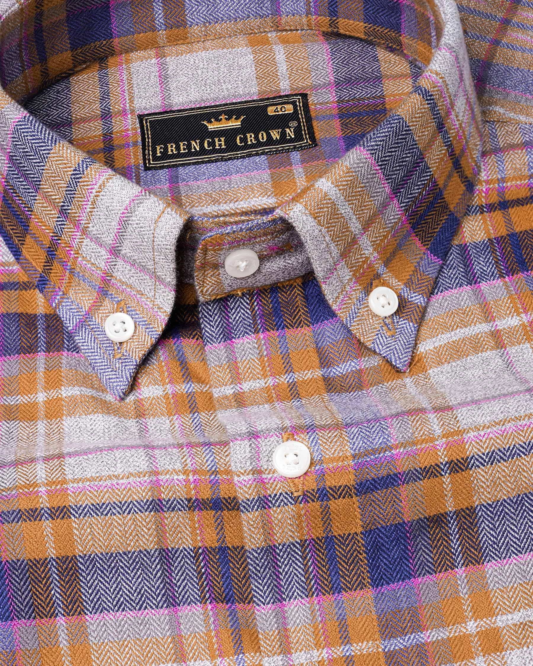 Wisteria Gray with Raw Sienna Plaid Herringbone Shirt 7636-BD-38,7636-BD-38,7636-BD-39,7636-BD-39,7636-BD-40,7636-BD-40,7636-BD-42,7636-BD-42,7636-BD-44,7636-BD-44,7636-BD-46,7636-BD-46,7636-BD-48,7636-BD-48,7636-BD-50,7636-BD-50,7636-BD-52,7636-BD-52