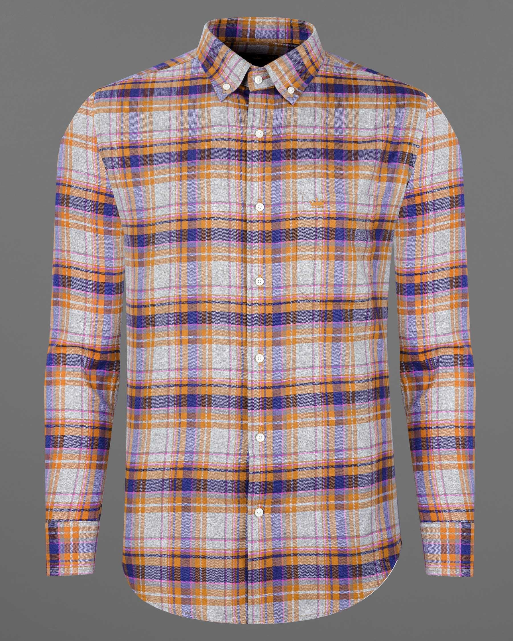 Wisteria Gray with Raw Sienna Plaid Herringbone Shirt 7636-BD-38,7636-BD-38,7636-BD-39,7636-BD-39,7636-BD-40,7636-BD-40,7636-BD-42,7636-BD-42,7636-BD-44,7636-BD-44,7636-BD-46,7636-BD-46,7636-BD-48,7636-BD-48,7636-BD-50,7636-BD-50,7636-BD-52,7636-BD-52