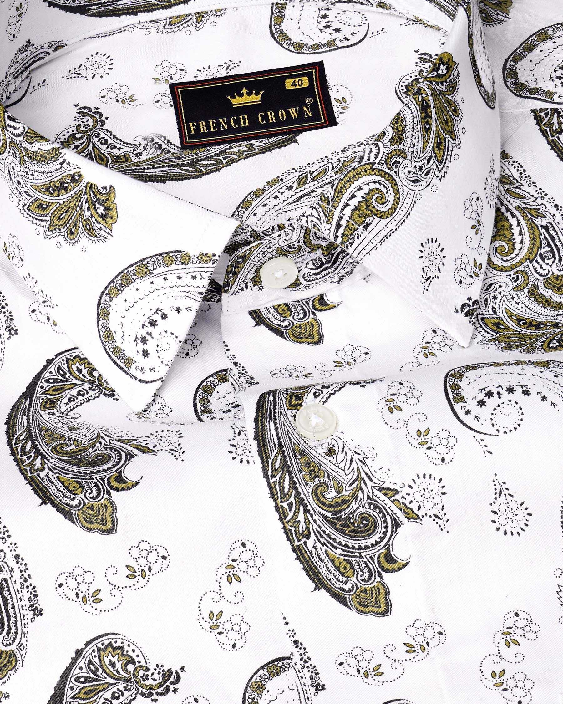 Bright White Paisley Printed Super Soft Premium Cotton Shirt 7648-38,7648-38,7648-39,7648-39,7648-40,7648-40,7648-42,7648-42,7648-44,7648-44,7648-46,7648-46,7648-48,7648-48,7648-50,7648-50,7648-52,7648-52