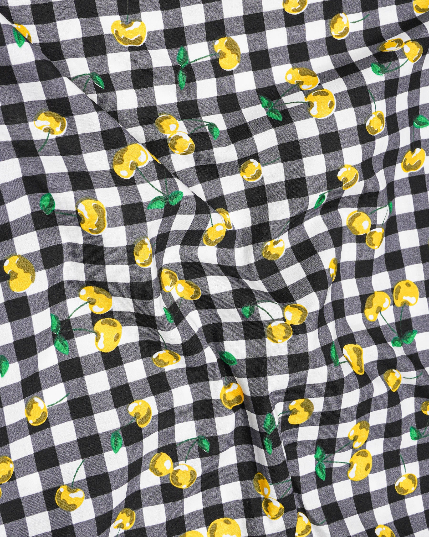 Jade Black and White Checked with yellow Cherries Printed Premium Cotton Shirt 7652-KS-38,7652-KS-38,7652-KS-39,7652-KS-39,7652-KS-40,7652-KS-40,7652-KS-42,7652-KS-42,7652-KS-44,7652-KS-44,7652-KS-46,7652-KS-46,7652-KS-48,7652-KS-48,7652-KS-50,7652-KS-50,7652-KS-52,7652-KS-52