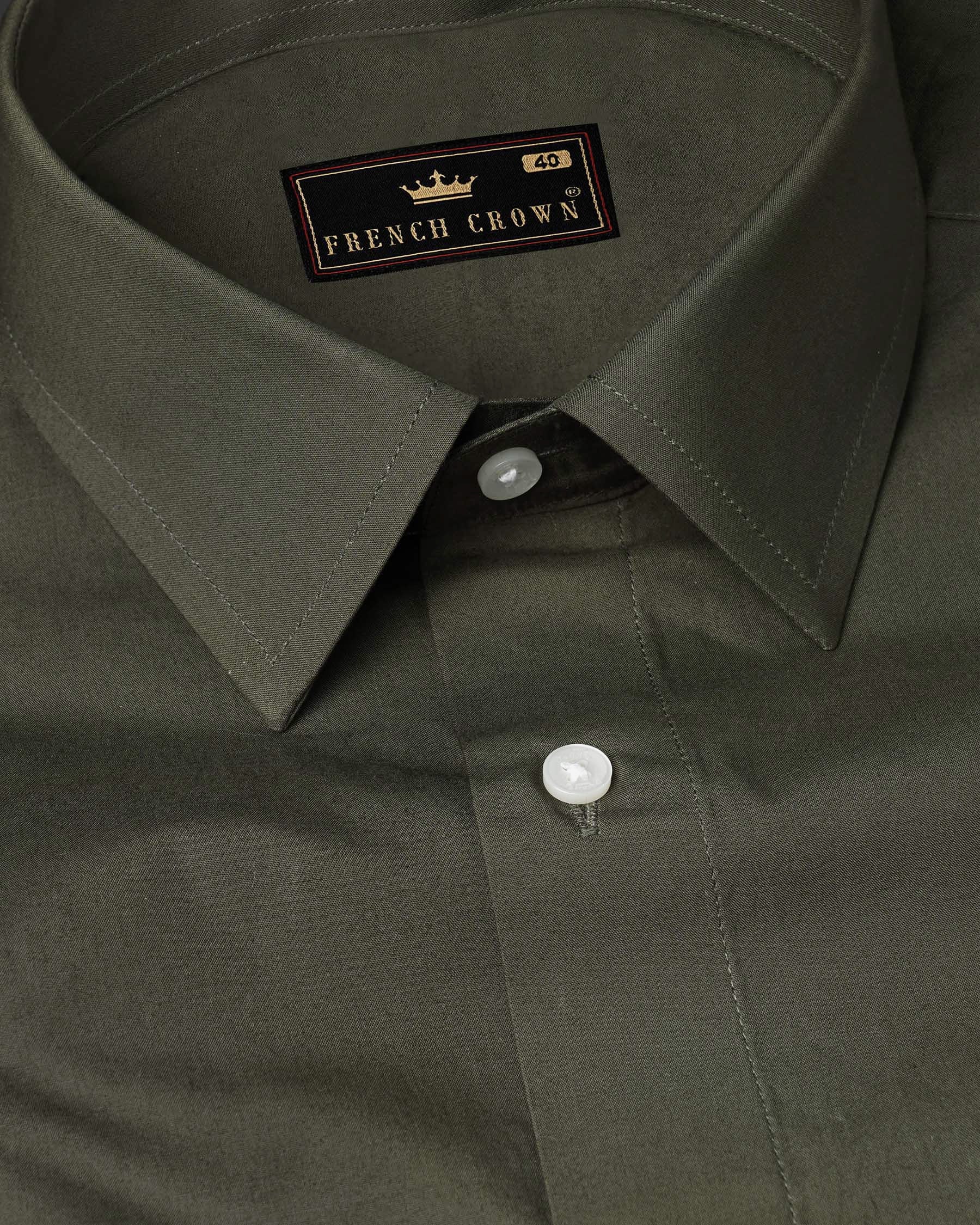 Taupe Green Premium Cotton Shirt 7654-38,7654-38,7654-39,7654-39,7654-40,7654-40,7654-42,7654-42,7654-44,7654-44,7654-46,7654-46,7654-48,7654-48,7654-50,7654-50,7654-52,7654-52