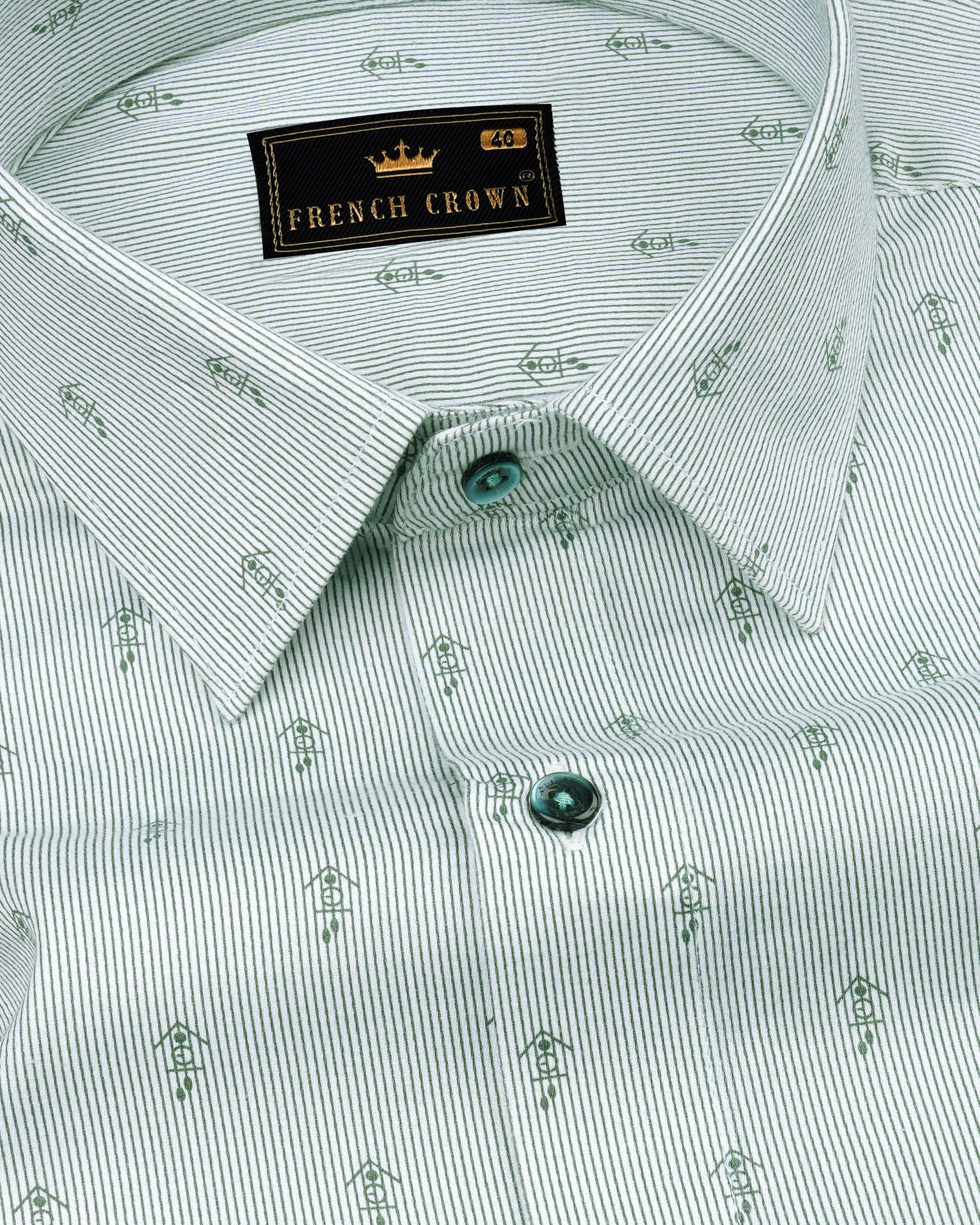 Solitude White and Boulder Green Pin Striped Super Soft Premium Cotton Shirt 7672-GR-38,7672-GR-38,7672-GR-39,7672-GR-39,7672-GR-40,7672-GR-40,7672-GR-42,7672-GR-42,7672-GR-44,7672-GR-44,7672-GR-46,7672-GR-46,7672-GR-48,7672-GR-48,7672-GR-50,7672-GR-50,7672-GR-52,7672-GR-52