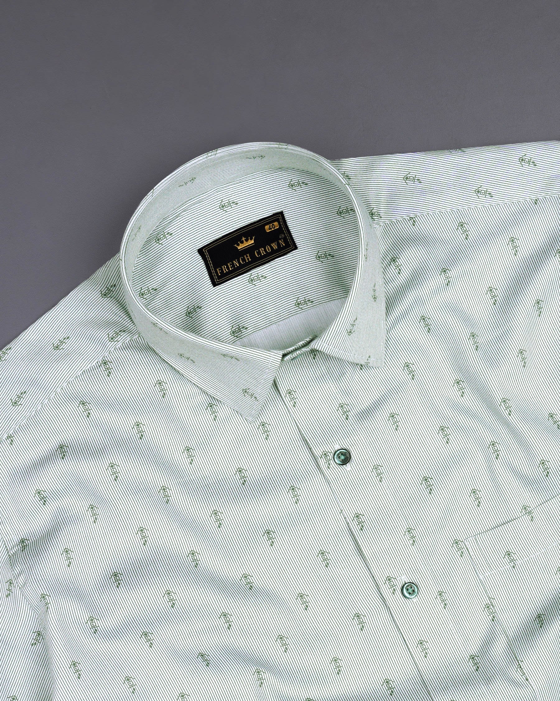 Solitude White and Boulder Green Pin Striped Super Soft Premium Cotton Shirt 7672-GR-38,7672-GR-38,7672-GR-39,7672-GR-39,7672-GR-40,7672-GR-40,7672-GR-42,7672-GR-42,7672-GR-44,7672-GR-44,7672-GR-46,7672-GR-46,7672-GR-48,7672-GR-48,7672-GR-50,7672-GR-50,7672-GR-52,7672-GR-52