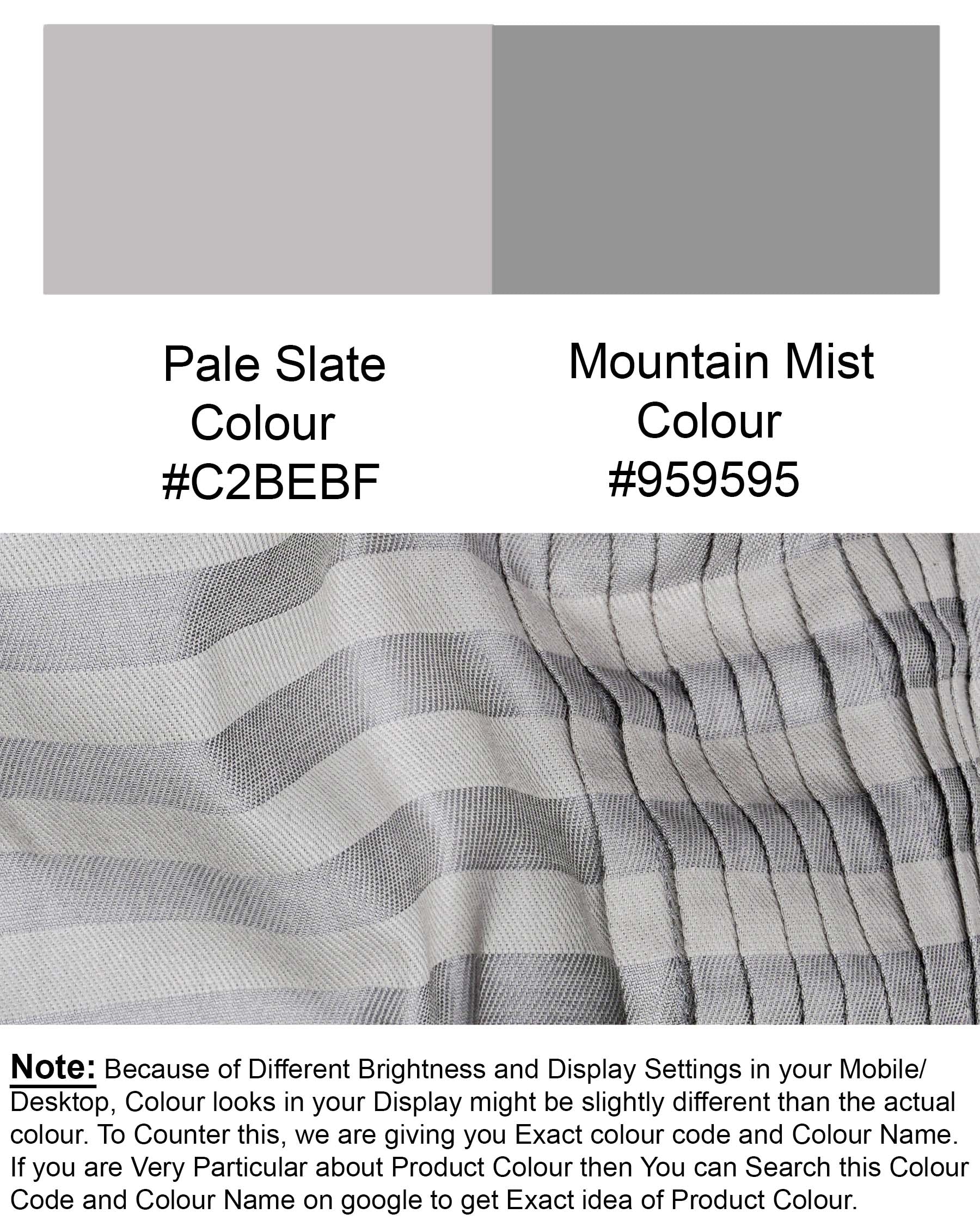 Pale Slate Gray and Mountain Mist Gray Snake Pleated Striped Dobby Shirt 7675-TXD-38,7675-TXD-38,7675-TXD-39,7675-TXD-39,7675-TXD-40,7675-TXD-40,7675-TXD-42,7675-TXD-42,7675-TXD-44,7675-TXD-44,7675-TXD-46,7675-TXD-46,7675-TXD-48,7675-TXD-48,7675-TXD-50,7675-TXD-50,7675-TXD-52,7675-TXD-52