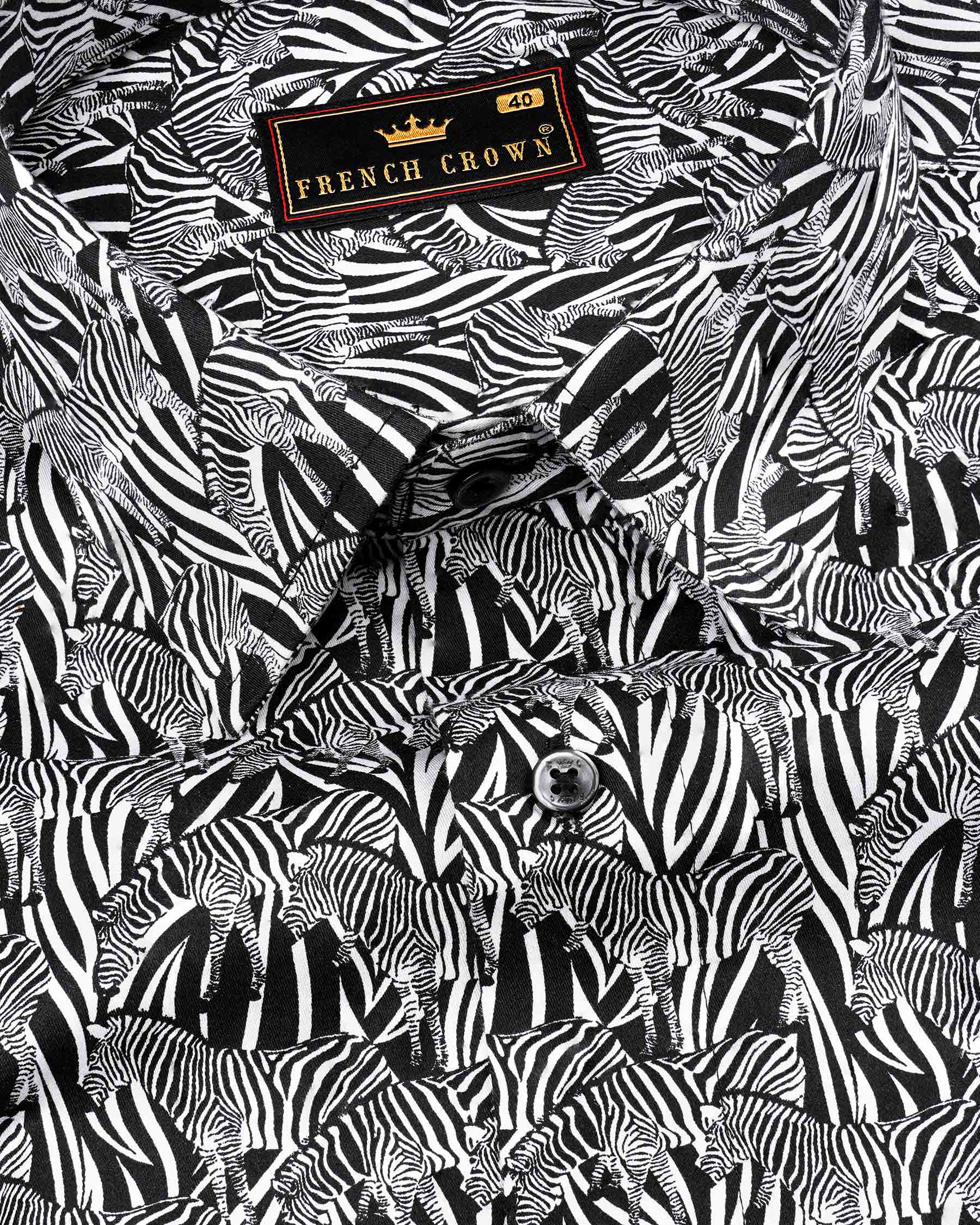 Black and White Zebra Printed Super Soft Premium Cotton Shirt 7676-BLK-38,7676-BLK-38,7676-BLK-39,7676-BLK-39,7676-BLK-40,7676-BLK-40,7676-BLK-42,7676-BLK-42,7676-BLK-44,7676-BLK-44,7676-BLK-46,7676-BLK-46,7676-BLK-48,7676-BLK-48,7676-BLK-50,7676-BLK-50,7676-BLK-52,7676-BLK-52