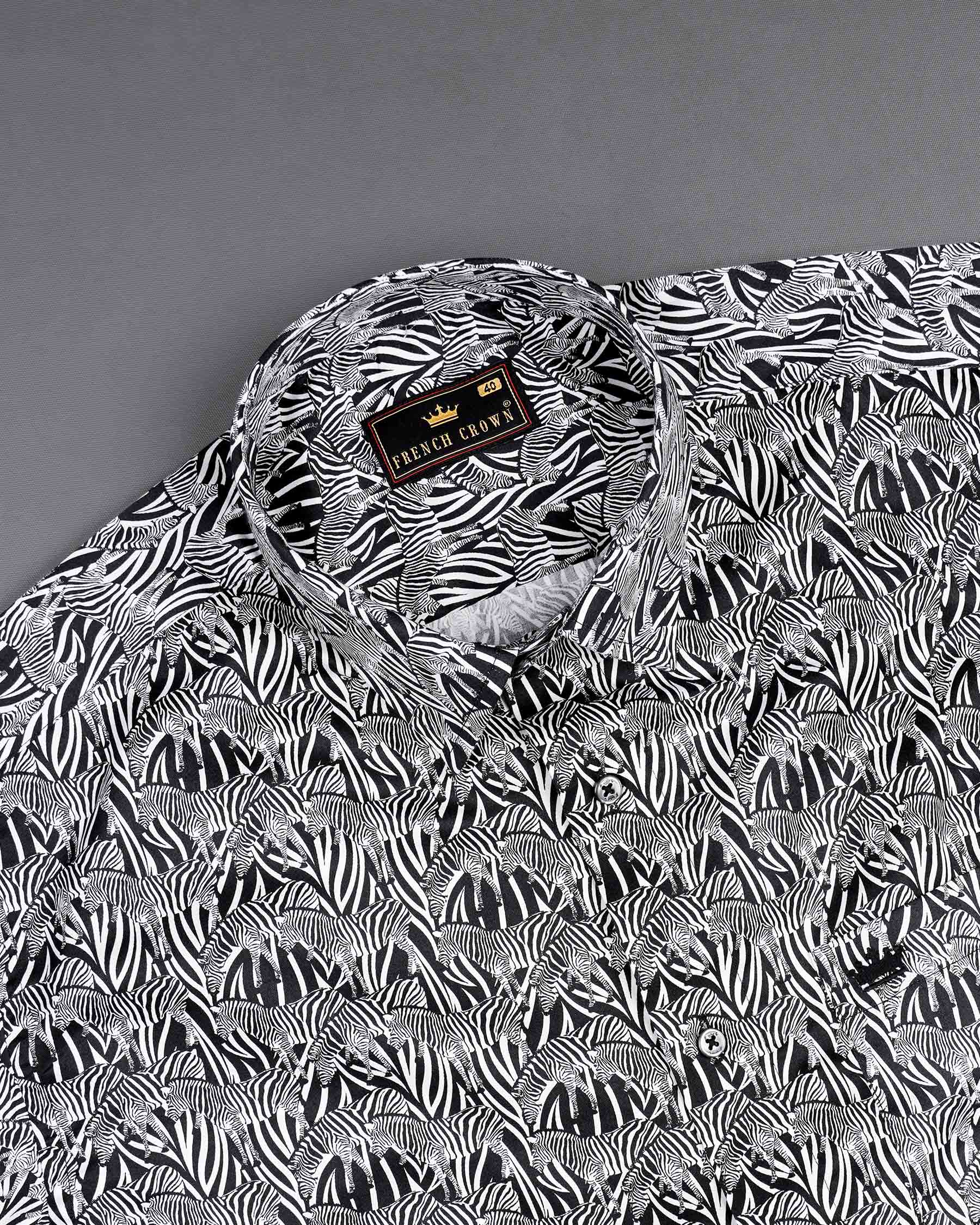 Black and White Zebra Printed Super Soft Premium Cotton Shirt 7676-BLK-38,7676-BLK-38,7676-BLK-39,7676-BLK-39,7676-BLK-40,7676-BLK-40,7676-BLK-42,7676-BLK-42,7676-BLK-44,7676-BLK-44,7676-BLK-46,7676-BLK-46,7676-BLK-48,7676-BLK-48,7676-BLK-50,7676-BLK-50,7676-BLK-52,7676-BLK-52