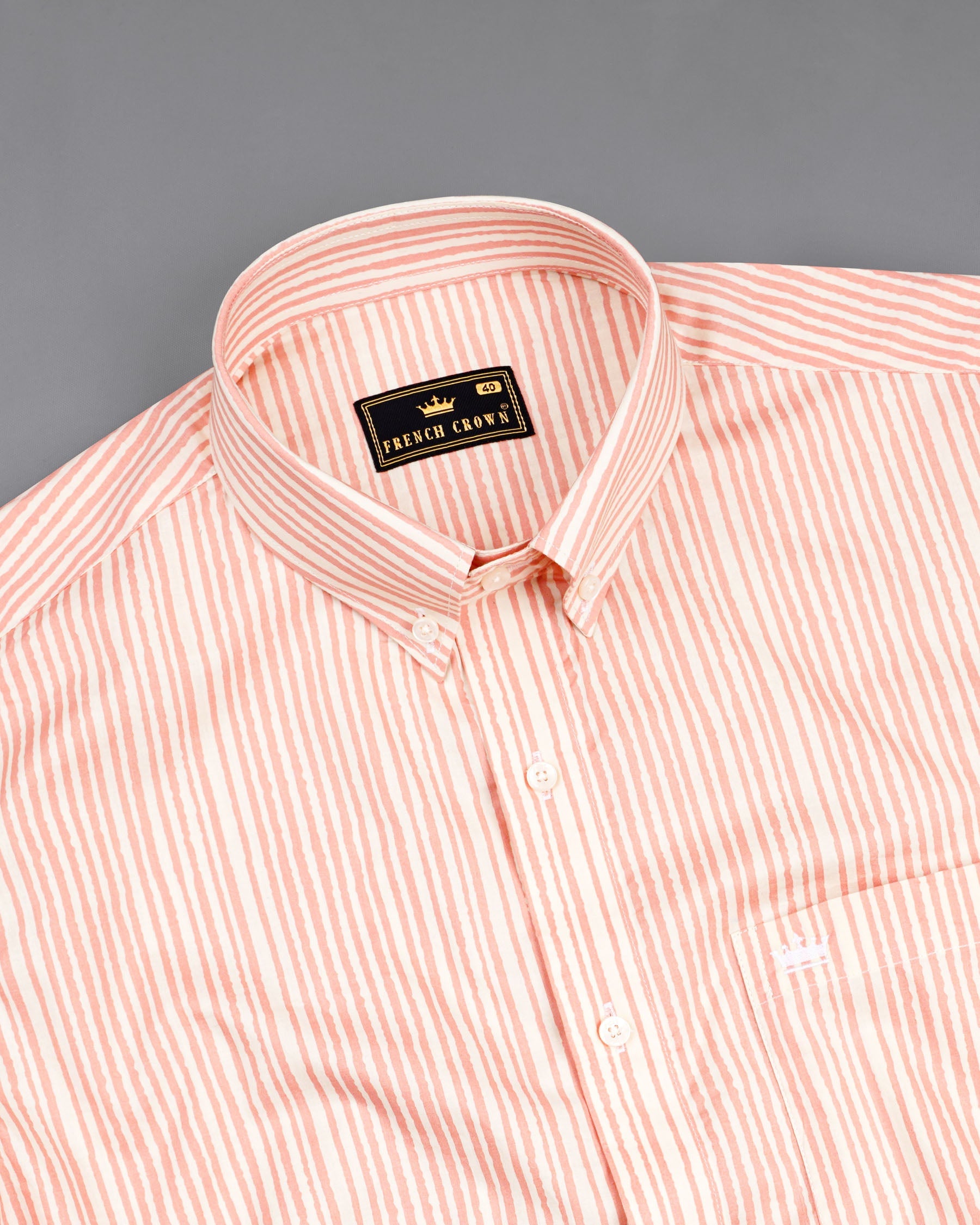 Zinnwaldite Peach with Seashell Beige Pin Striped Premium Cotton Shirt 7694-BD-38,7694-BD-38,7694-BD-39,7694-BD-39,7694-BD-40,7694-BD-40,7694-BD-42,7694-BD-42,7694-BD-44,7694-BD-44,7694-BD-46,7694-BD-46,7694-BD-48,7694-BD-48,7694-BD-50,7694-BD-50,7694-BD-52,7694-BD-52