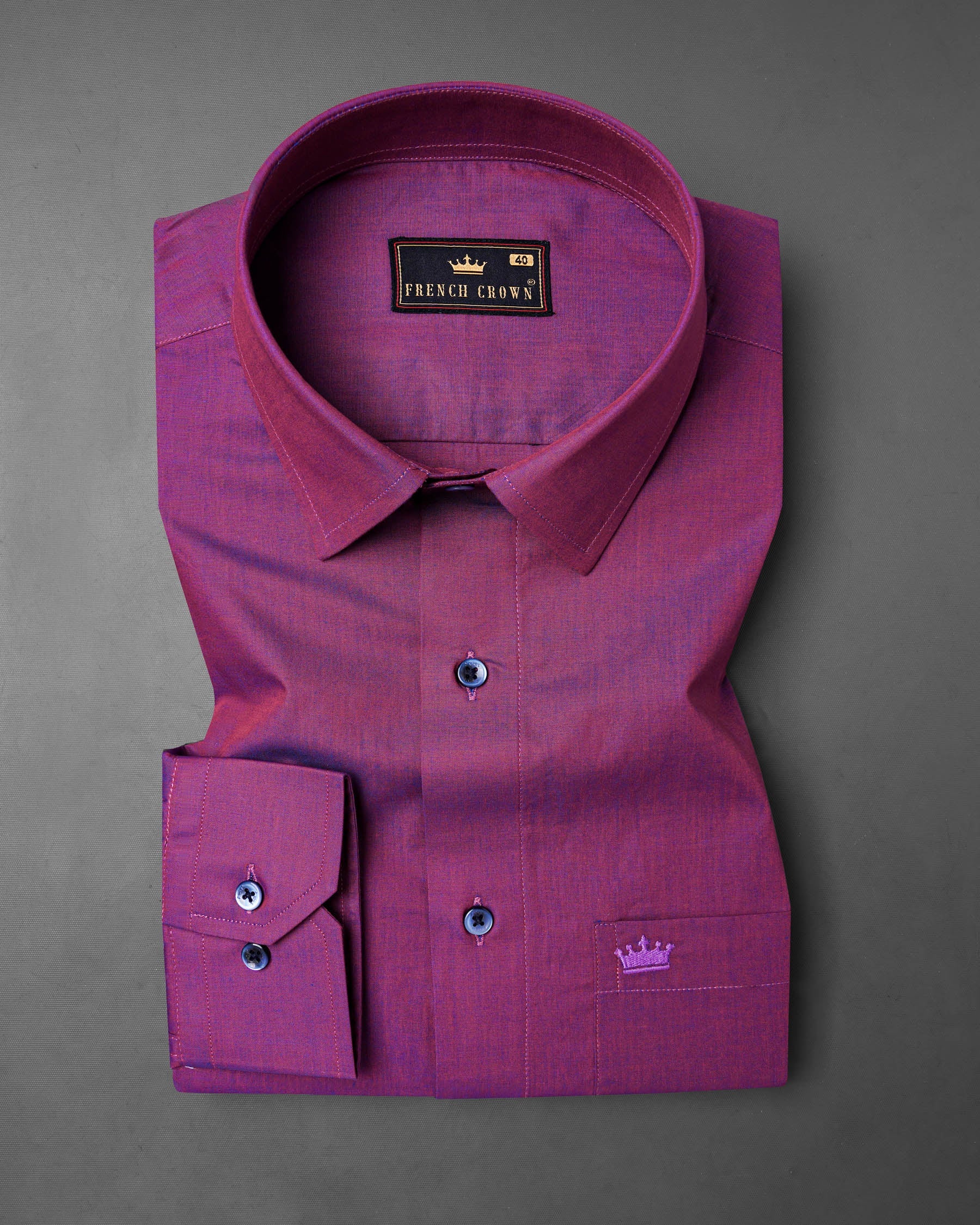 Byzantium Purple Chambray Textured Two-Tone Premium Cotton Shirt 7697-BLE-38,7697-BLE-38,7697-BLE-39,7697-BLE-39,7697-BLE-40,7697-BLE-40,7697-BLE-42,7697-BLE-42,7697-BLE-44,7697-BLE-44,7697-BLE-46,7697-BLE-46,7697-BLE-48,7697-BLE-48,7697-BLE-50,7697-BLE-50,7697-BLE-52,7697-BLE-52