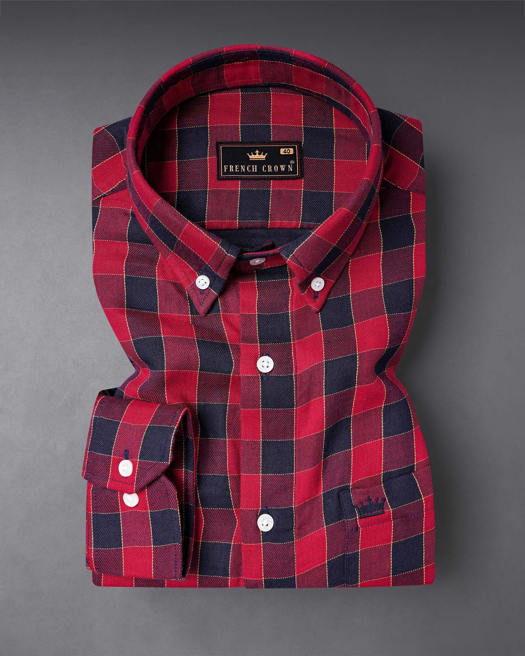 Shiraz Red with Topaz Navy Blue Plaid Twill Premium Cotton Shirt 7705-BD-38,7705-BD-38,7705-BD-39,7705-BD-39,7705-BD-40,7705-BD-40,7705-BD-42,7705-BD-42,7705-BD-44,7705-BD-44,7705-BD-46,7705-BD-46,7705-BD-48,7705-BD-48,7705-BD-50,7705-BD-50,7705-BD-52,7705-BD-52