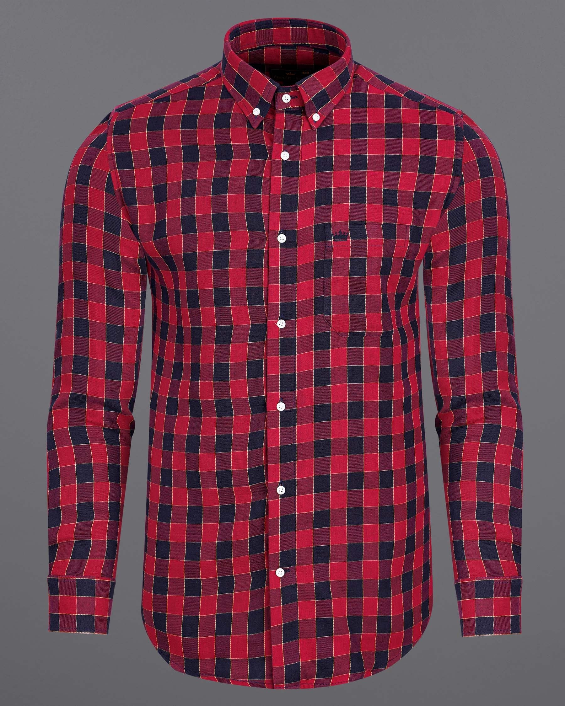 Shiraz Red with Topaz Navy Blue Plaid Twill Premium Cotton Shirt 7705-BD-38,7705-BD-38,7705-BD-39,7705-BD-39,7705-BD-40,7705-BD-40,7705-BD-42,7705-BD-42,7705-BD-44,7705-BD-44,7705-BD-46,7705-BD-46,7705-BD-48,7705-BD-48,7705-BD-50,7705-BD-50,7705-BD-52,7705-BD-52