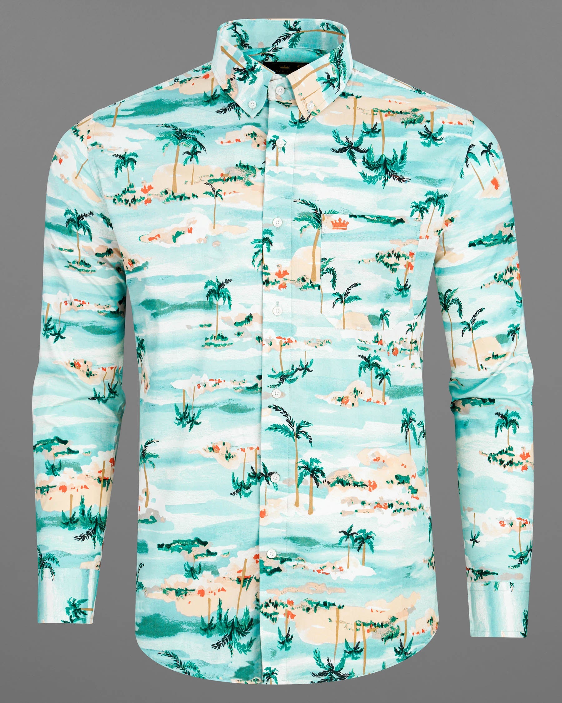 Aqua Island Sea Blue and Limed Spruce Green Tropical Printed Premium Cotton Shirt 7708-BD-38,7708-BD-38,7708-BD-39,7708-BD-39,7708-BD-40,7708-BD-40,7708-BD-42,7708-BD-42,7708-BD-44,7708-BD-44,7708-BD-46,7708-BD-46,7708-BD-48,7708-BD-48,7708-BD-50,7708-BD-50,7708-BD-52,7708-BD-52