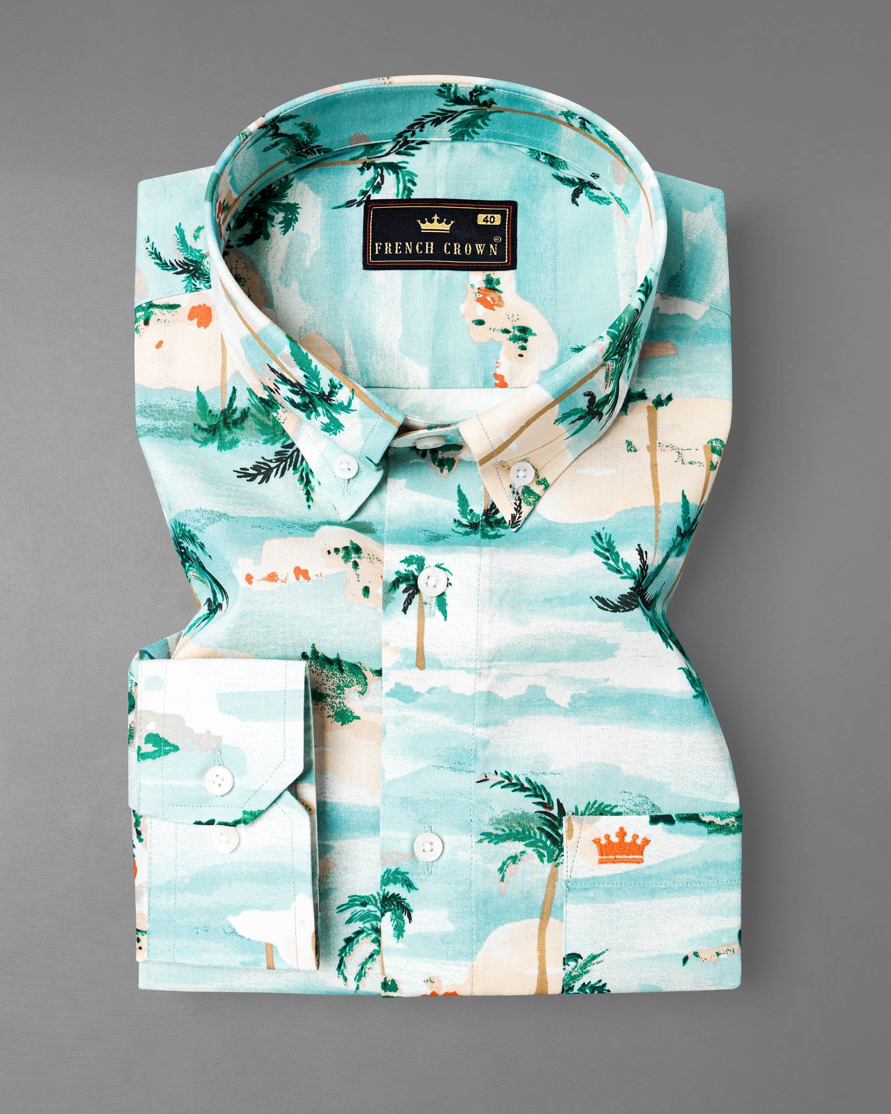 Aqua Island Sea Blue and Limed Spruce Green Tropical Printed Premium Cotton Shirt 7708-BD-38,7708-BD-38,7708-BD-39,7708-BD-39,7708-BD-40,7708-BD-40,7708-BD-42,7708-BD-42,7708-BD-44,7708-BD-44,7708-BD-46,7708-BD-46,7708-BD-48,7708-BD-48,7708-BD-50,7708-BD-50,7708-BD-52,7708-BD-52