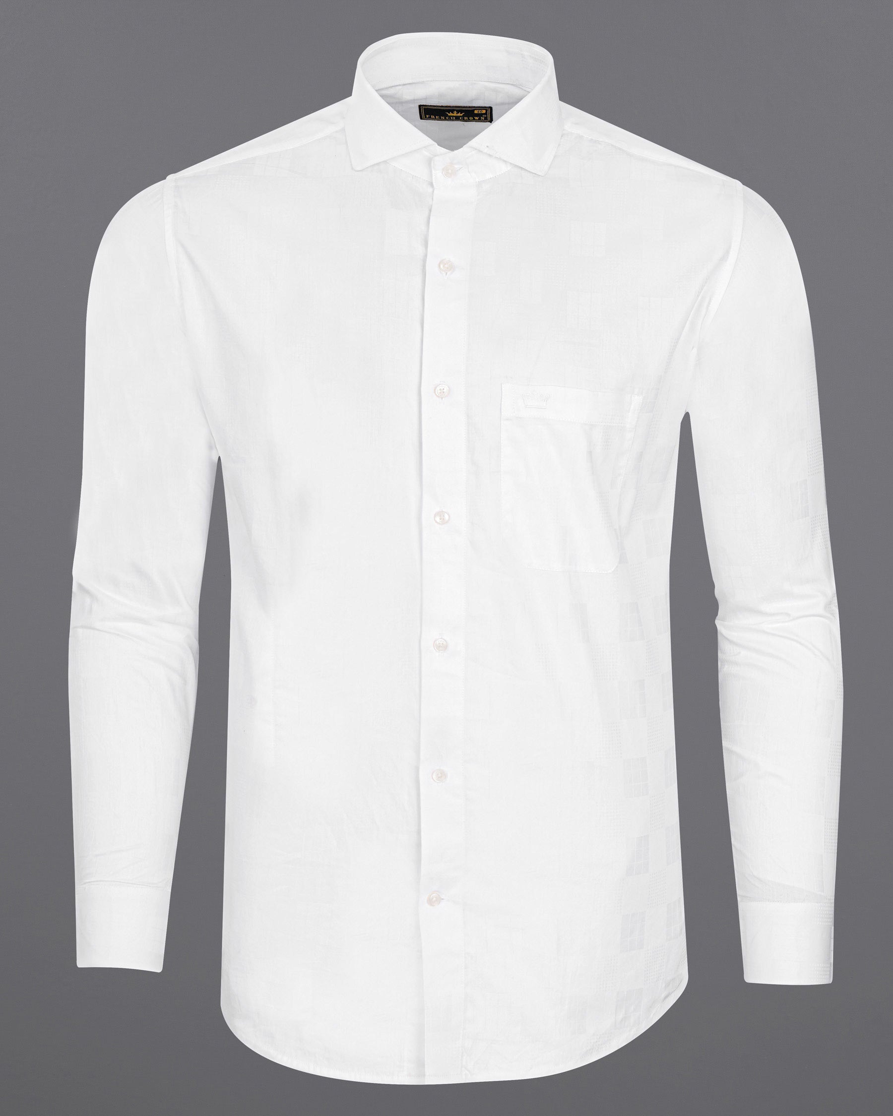 Bright White Jacquard Textured Premium Cotton Shirt 7751-CA-38,7751-CA-38,7751-CA-39,7751-CA-39,7751-CA-40,7751-CA-40,7751-CA-42,7751-CA-42,7751-CA-44,7751-CA-44,7751-CA-46,7751-CA-46,7751-CA-48,7751-CA-48,7751-CA-50,7751-CA-50,7751-CA-52,7751-CA-52