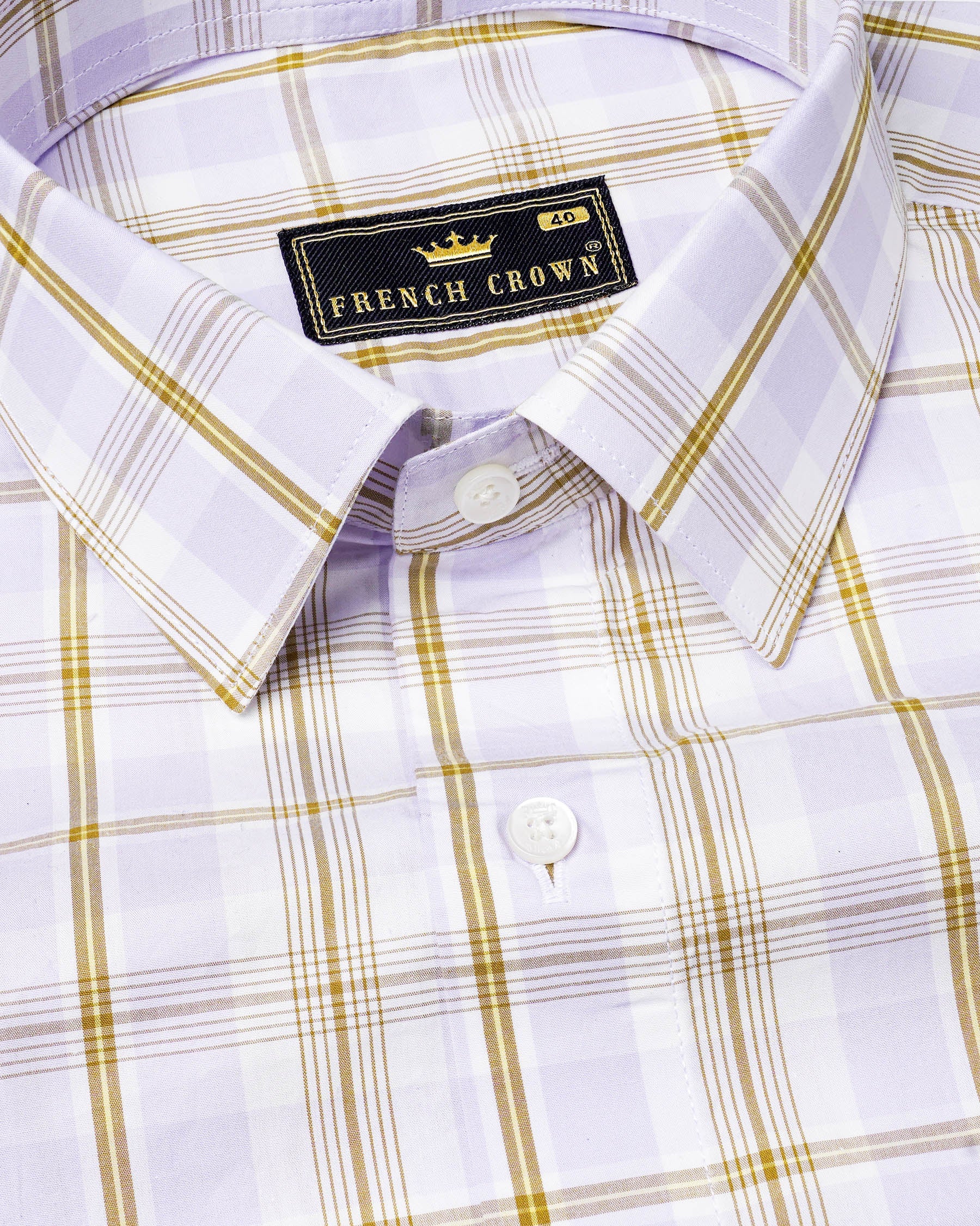 Mischka Light Violet and White Plaid Premium Cotton Shirt 7755-38,7755-38,7755-39,7755-39,7755-40,7755-40,7755-42,7755-42,7755-44,7755-44,7755-46,7755-46,7755-48,7755-48,7755-50,7755-50,7755-52,7755-52