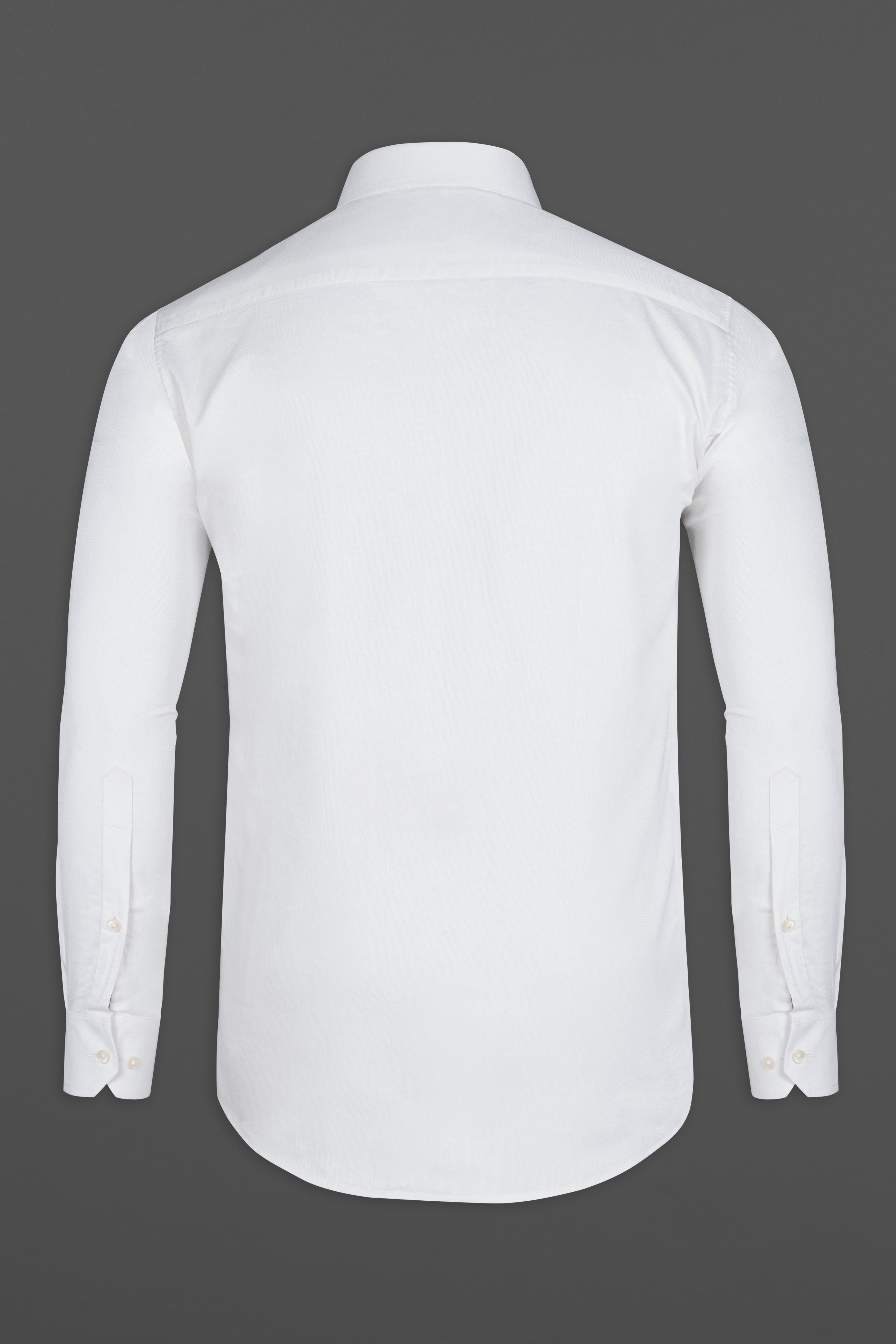 Bright White Dobby Textured Premium Cotton Shirt