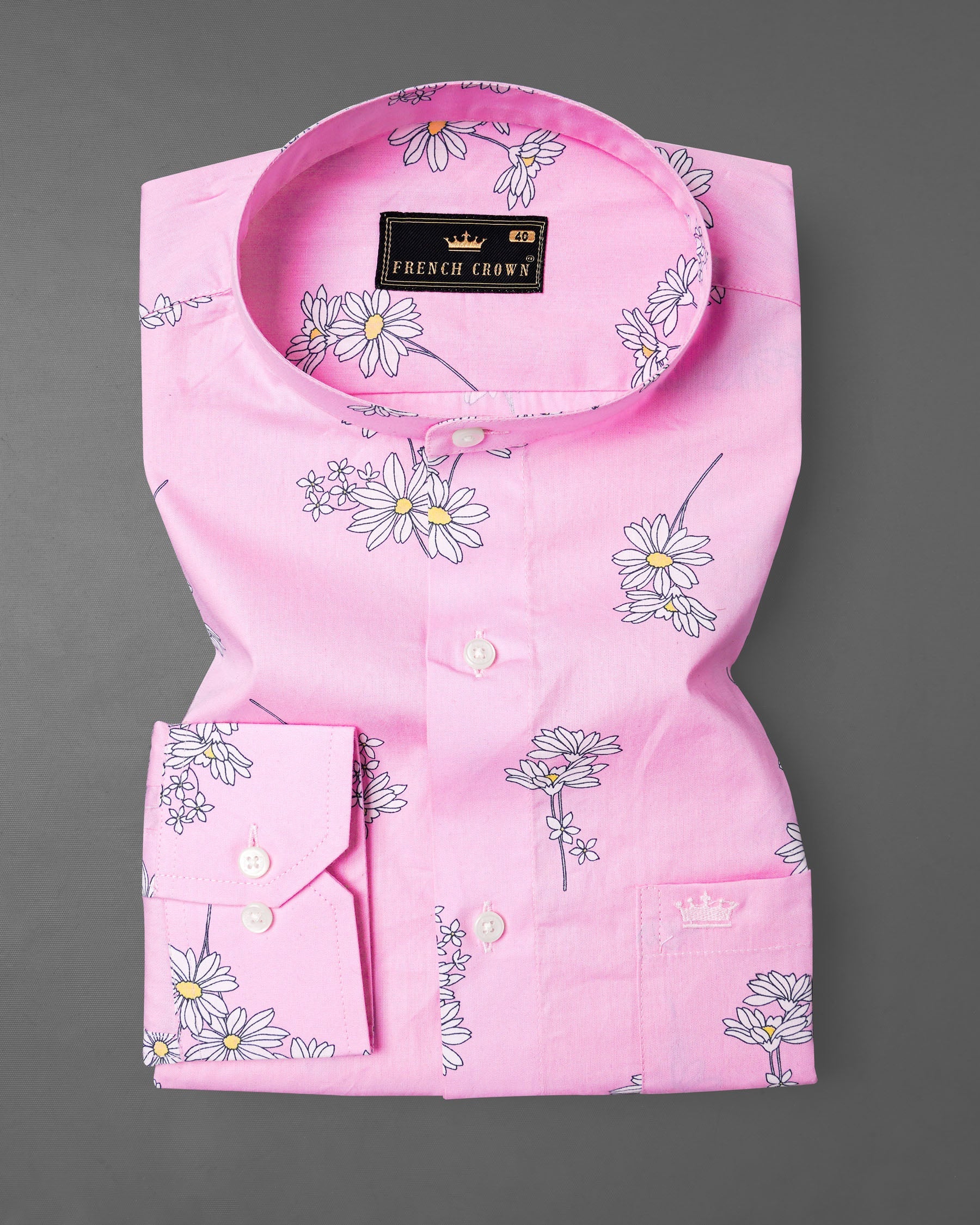 Chantilly Pink Floral Printed Premium Cotton Shirt 7807-M-38, 7807-M-H-38, 7807-M-39, 7807-M-H-39, 7807-M-40, 7807-M-H-40, 7807-M-42, 7807-M-H-42, 7807-M-44, 7807-M-H-44, 7807-M-46, 7807-M-H-46, 7807-M-48, 7807-M-H-48, 7807-M-50, 7807-M-H-50, 7807-M-52, 7807-M-H-52