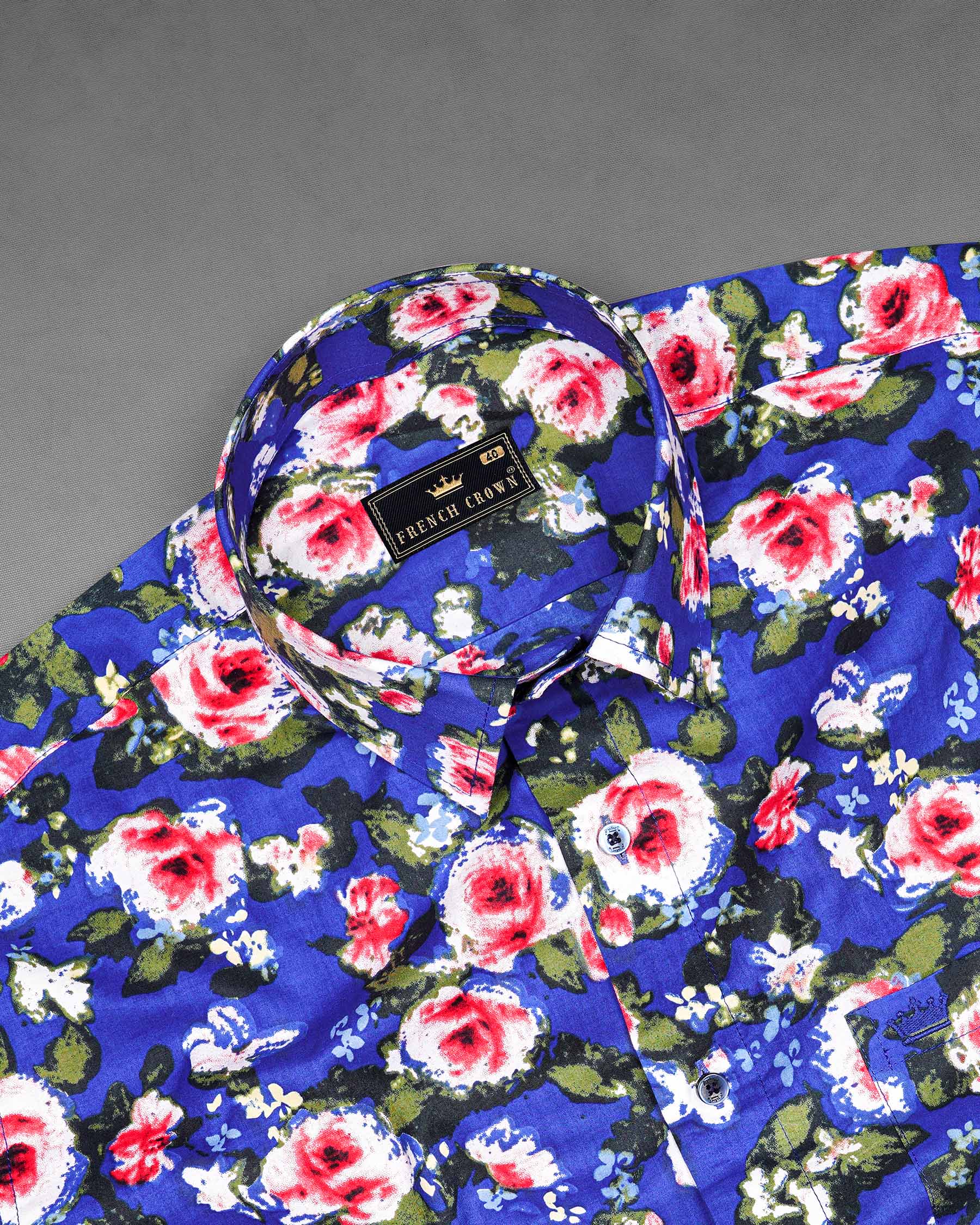 Medium Slate Blue Floral Printed Premium Cotton Shirt 7818-BLE-38,7818-BLE-38,7818-BLE-39,7818-BLE-39,7818-BLE-40,7818-BLE-40,7818-BLE-42,7818-BLE-42,7818-BLE-44,7818-BLE-44,7818-BLE-46,7818-BLE-46,7818-BLE-48,7818-BLE-48,7818-BLE-50,7818-BLE-50,7818-BLE-52,7818-BLE-52