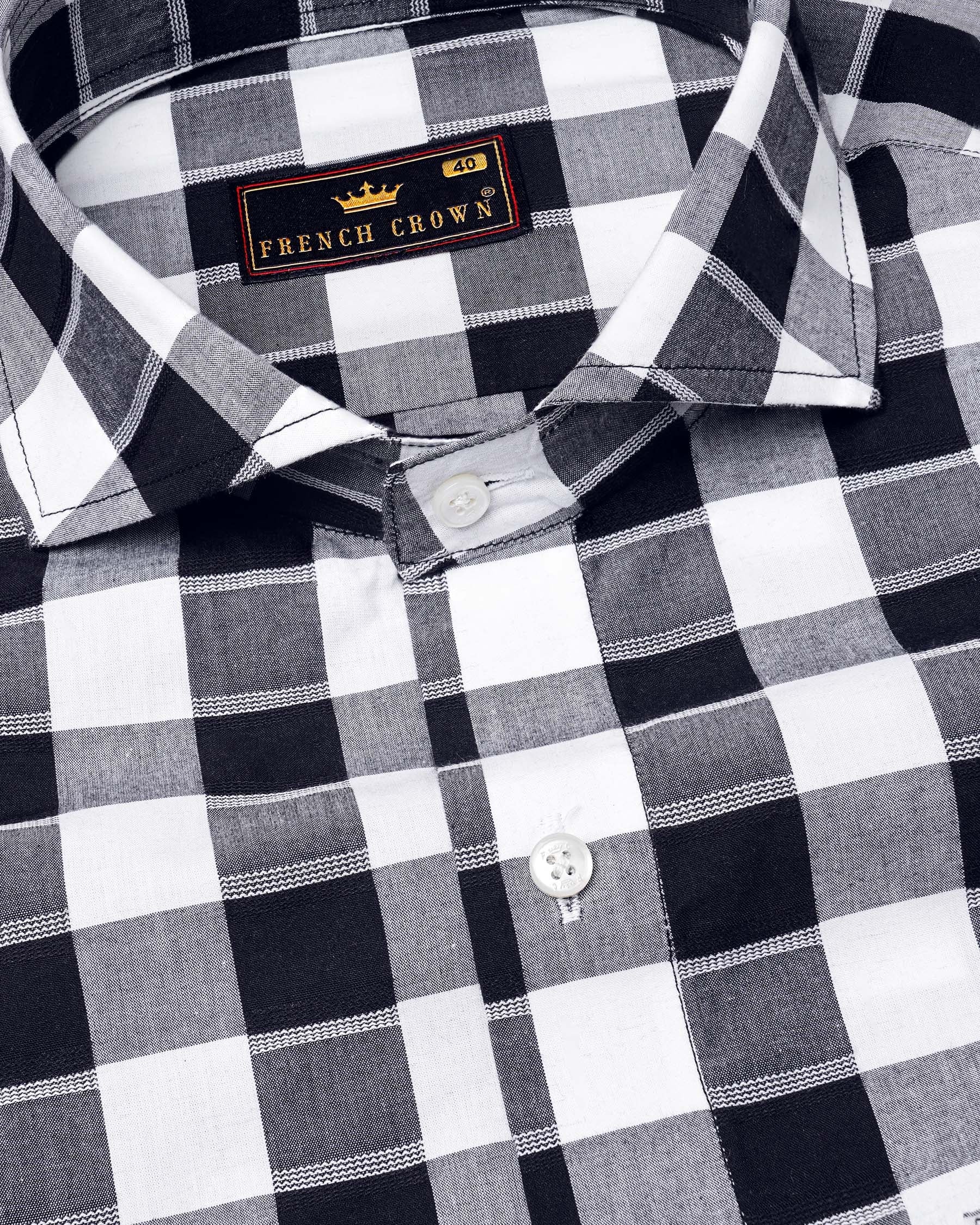 Bright White and Navy Checked Dobby Premium Giza Cotton Shirt 7822-CA-38,7822-CA-38,7822-CA-39,7822-CA-39,7822-CA-40,7822-CA-40,7822-CA-42,7822-CA-42,7822-CA-44,7822-CA-44,7822-CA-46,7822-CA-46,7822-CA-48,7822-CA-48,7822-CA-50,7822-CA-50,7822-CA-52,7822-CA-52