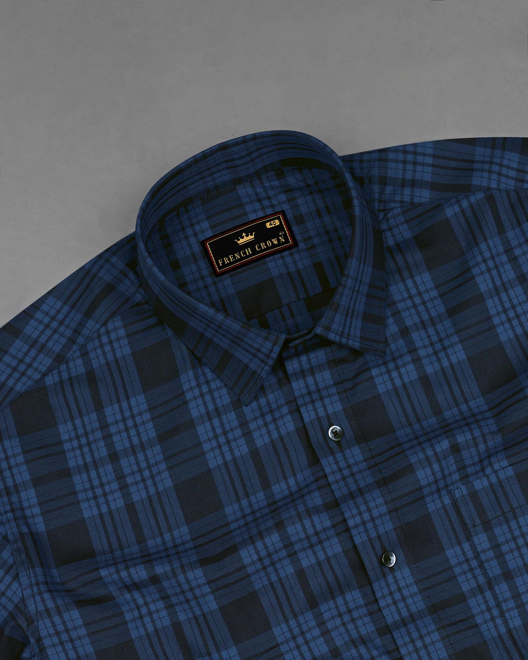 Resolution Blue Plaid Premium Cotton Shirt 7826-BLK-38,7826-BLK-38,7826-BLK-39,7826-BLK-39,7826-BLK-40,7826-BLK-40,7826-BLK-42,7826-BLK-42,7826-BLK-44,7826-BLK-44,7826-BLK-46,7826-BLK-46,7826-BLK-48,7826-BLK-48,7826-BLK-50,7826-BLK-50,7826-BLK-52,7826-BLK-52