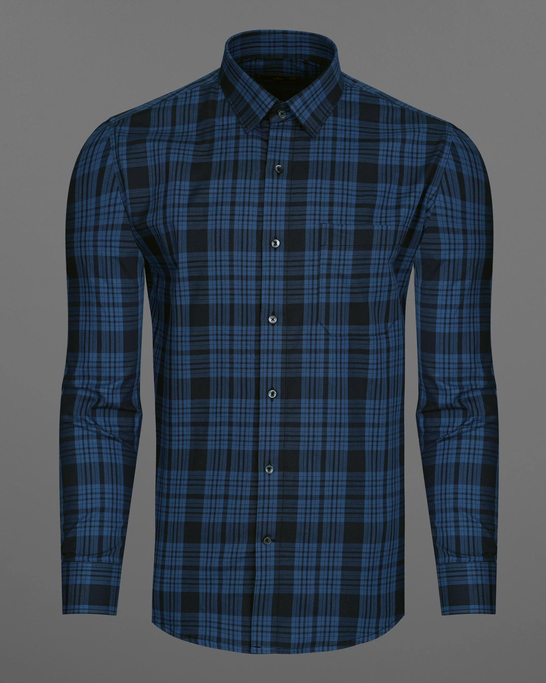 Resolution Blue Plaid Premium Cotton Shirt 7826-BLK-38,7826-BLK-38,7826-BLK-39,7826-BLK-39,7826-BLK-40,7826-BLK-40,7826-BLK-42,7826-BLK-42,7826-BLK-44,7826-BLK-44,7826-BLK-46,7826-BLK-46,7826-BLK-48,7826-BLK-48,7826-BLK-50,7826-BLK-50,7826-BLK-52,7826-BLK-52