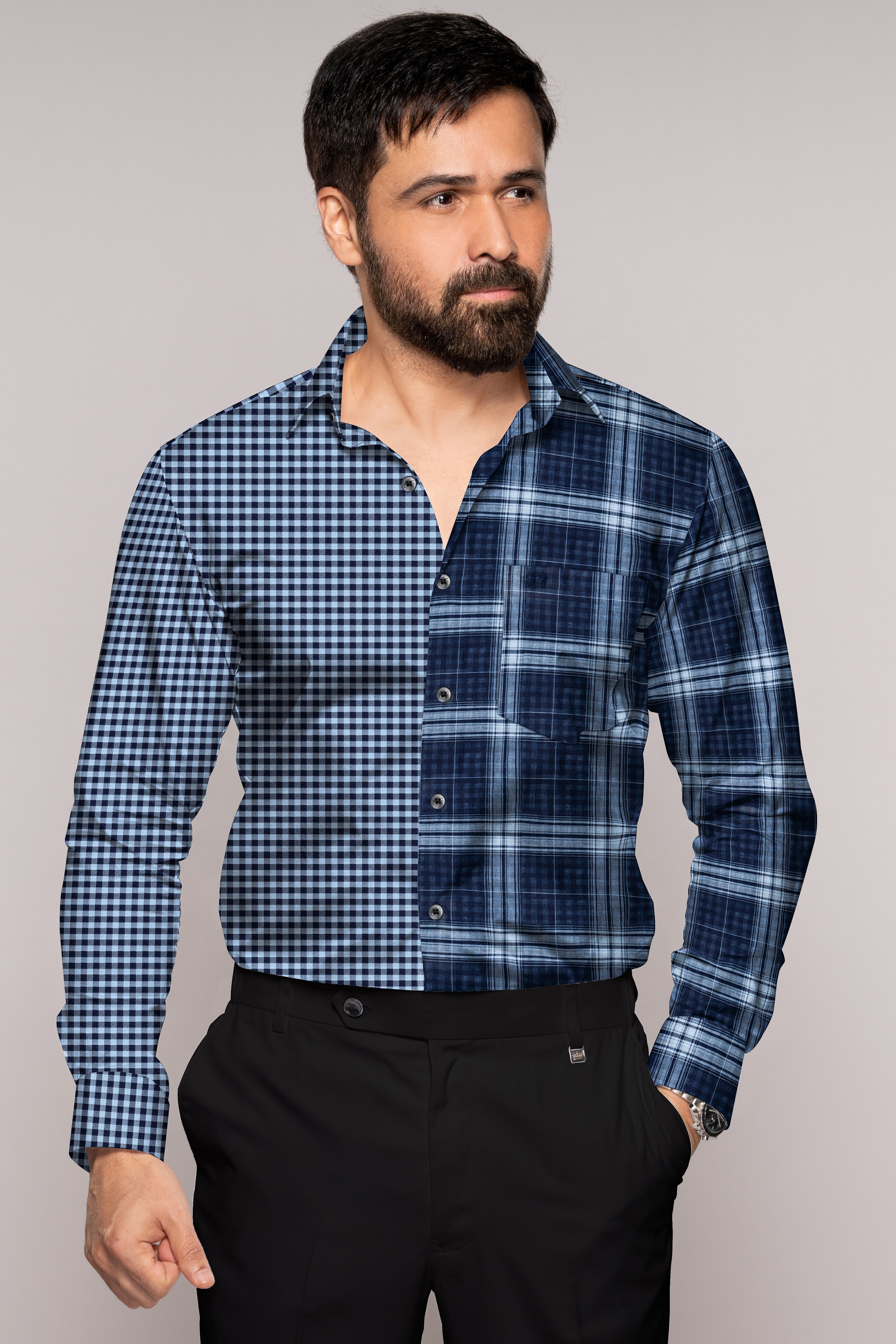 Blue Zodiac and Pigeon Post Blue Royal Oxford Designer Shirt