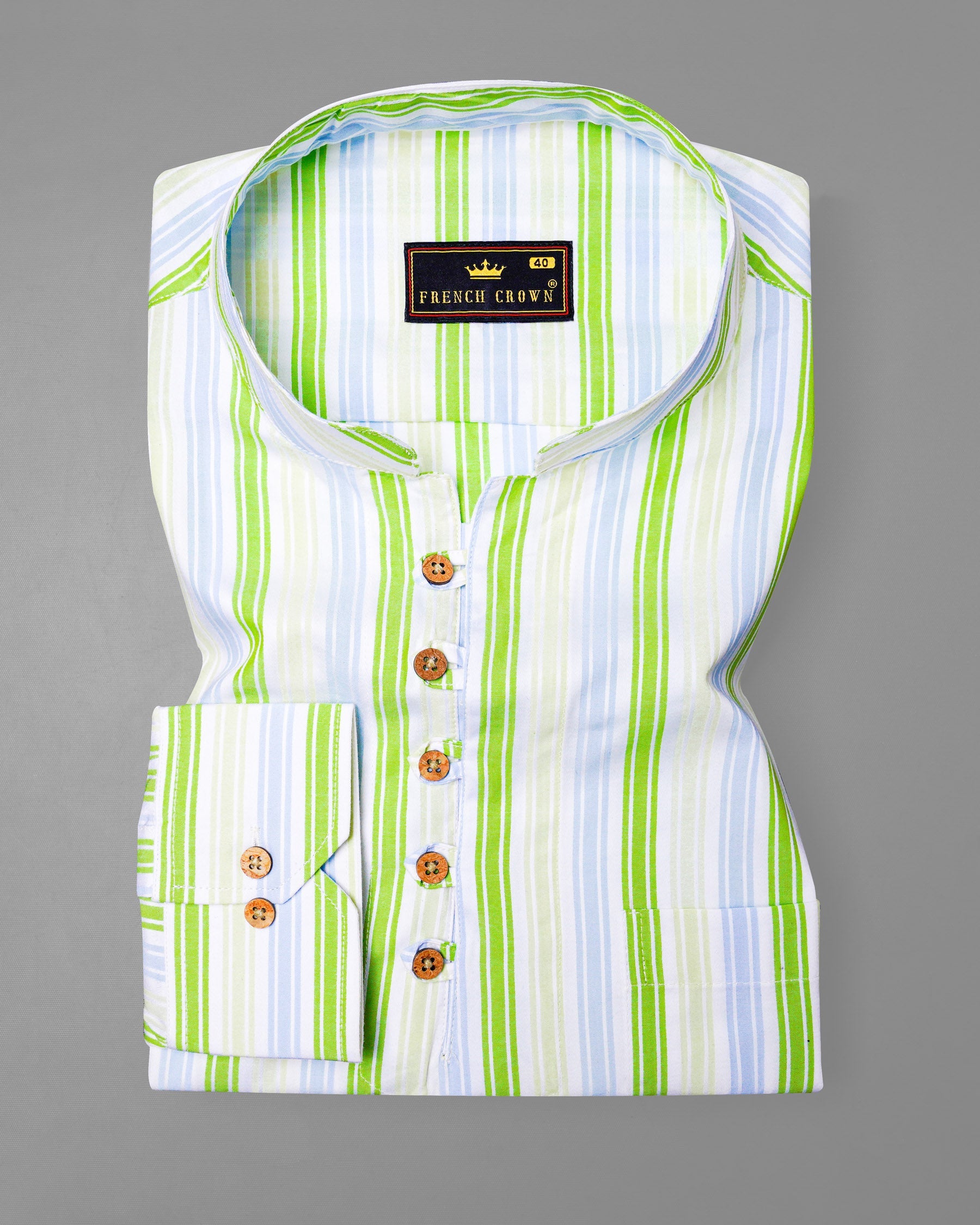 Conifer Green and Bright White Striped Dobby Textured Premium Giza Cotton Kurta Shirt 7853-KS-38,7853-KS-38,7853-KS-39,7853-KS-39,7853-KS-40,7853-KS-40,7853-KS-42,7853-KS-42,7853-KS-44,7853-KS-44,7853-KS-46,7853-KS-46,7853-KS-48,7853-KS-48,7853-KS-50,7853-KS-50,7853-KS-52,7853-KS-52