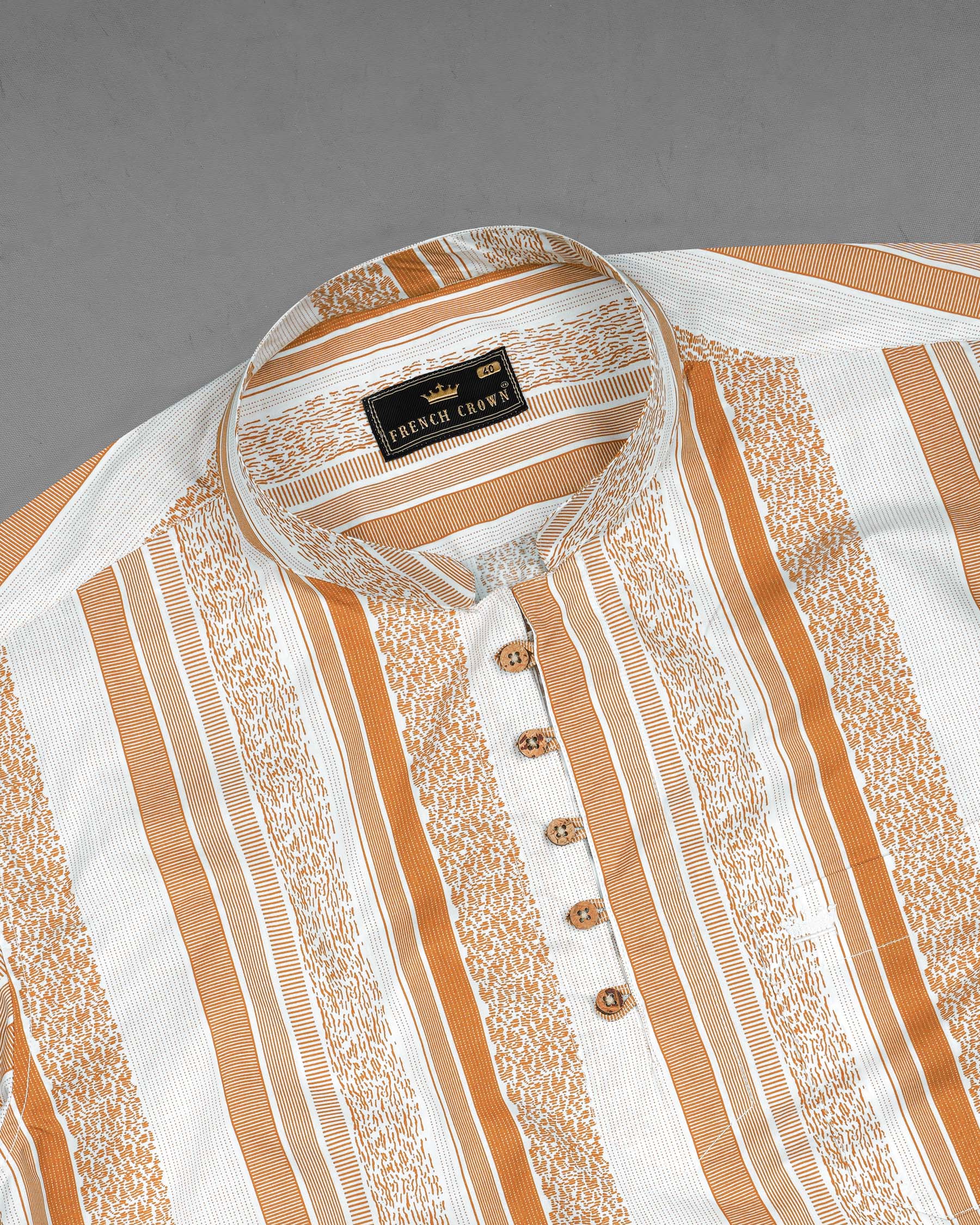 Off White and Di Serria Brown Striped Premium Cotton Kurta Shirt 7855-KS-38,7855-KS-38,7855-KS-39,7855-KS-39,7855-KS-40,7855-KS-40,7855-KS-42,7855-KS-42,7855-KS-44,7855-KS-44,7855-KS-46,7855-KS-46,7855-KS-48,7855-KS-48,7855-KS-50,7855-KS-50,7855-KS-52,7855-KS-52