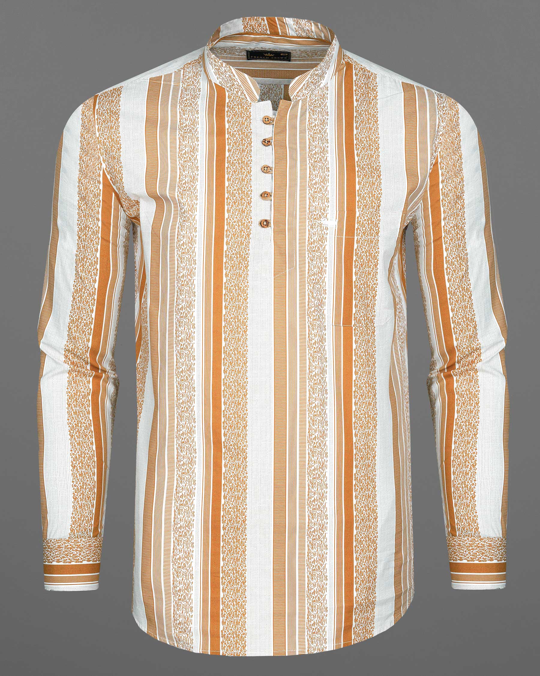 Off White and Di Serria Brown Striped Premium Cotton Kurta Shirt 7855-KS-38,7855-KS-38,7855-KS-39,7855-KS-39,7855-KS-40,7855-KS-40,7855-KS-42,7855-KS-42,7855-KS-44,7855-KS-44,7855-KS-46,7855-KS-46,7855-KS-48,7855-KS-48,7855-KS-50,7855-KS-50,7855-KS-52,7855-KS-52