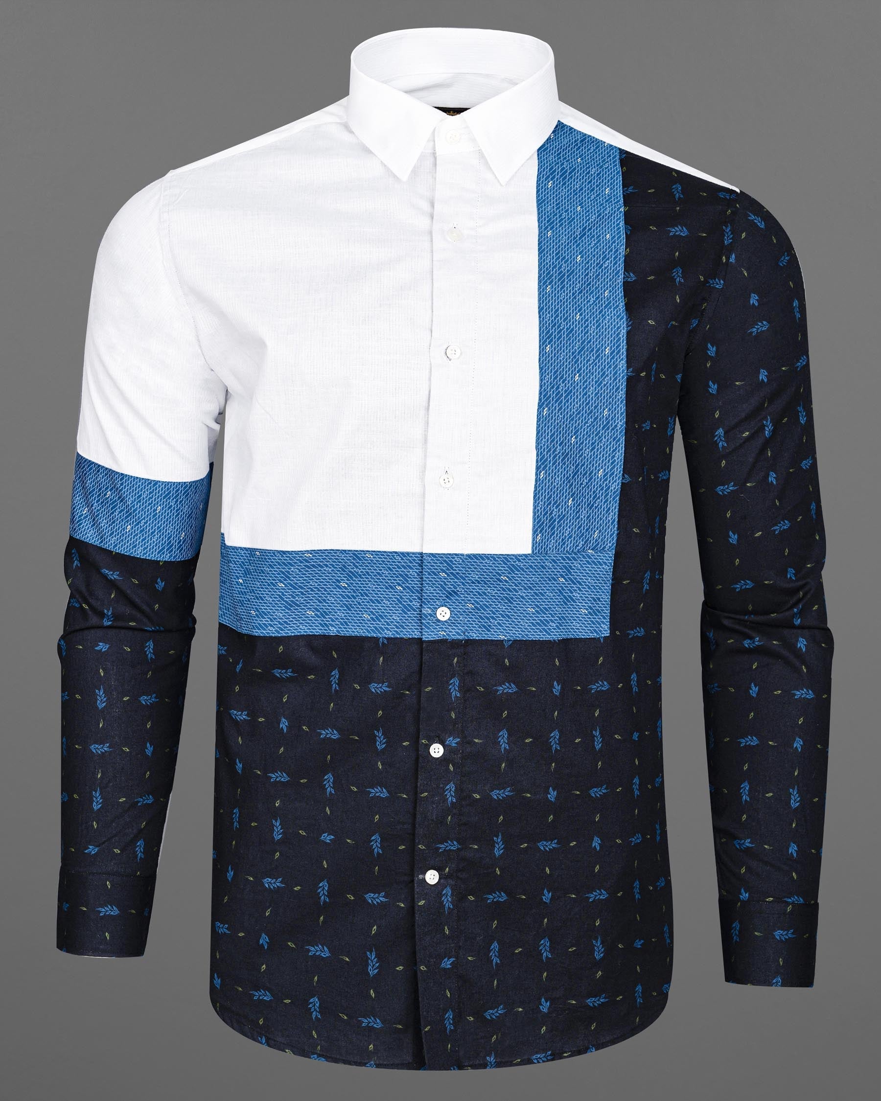 Bright White with Azure Blue and Black Dobby Textured Designer Shirt 7856-P148-38,7856-P148-38,7856-P148-39,7856-P148-39,7856-P148-40,7856-P148-40,7856-P148-42,7856-P148-42,7856-P148-44,7856-P148-44,7856-P148-46,7856-P148-46,7856-P148-48,7856-P148-48,7856-P148-50,7856-P148-50,7856-P148-52,7856-P148-52