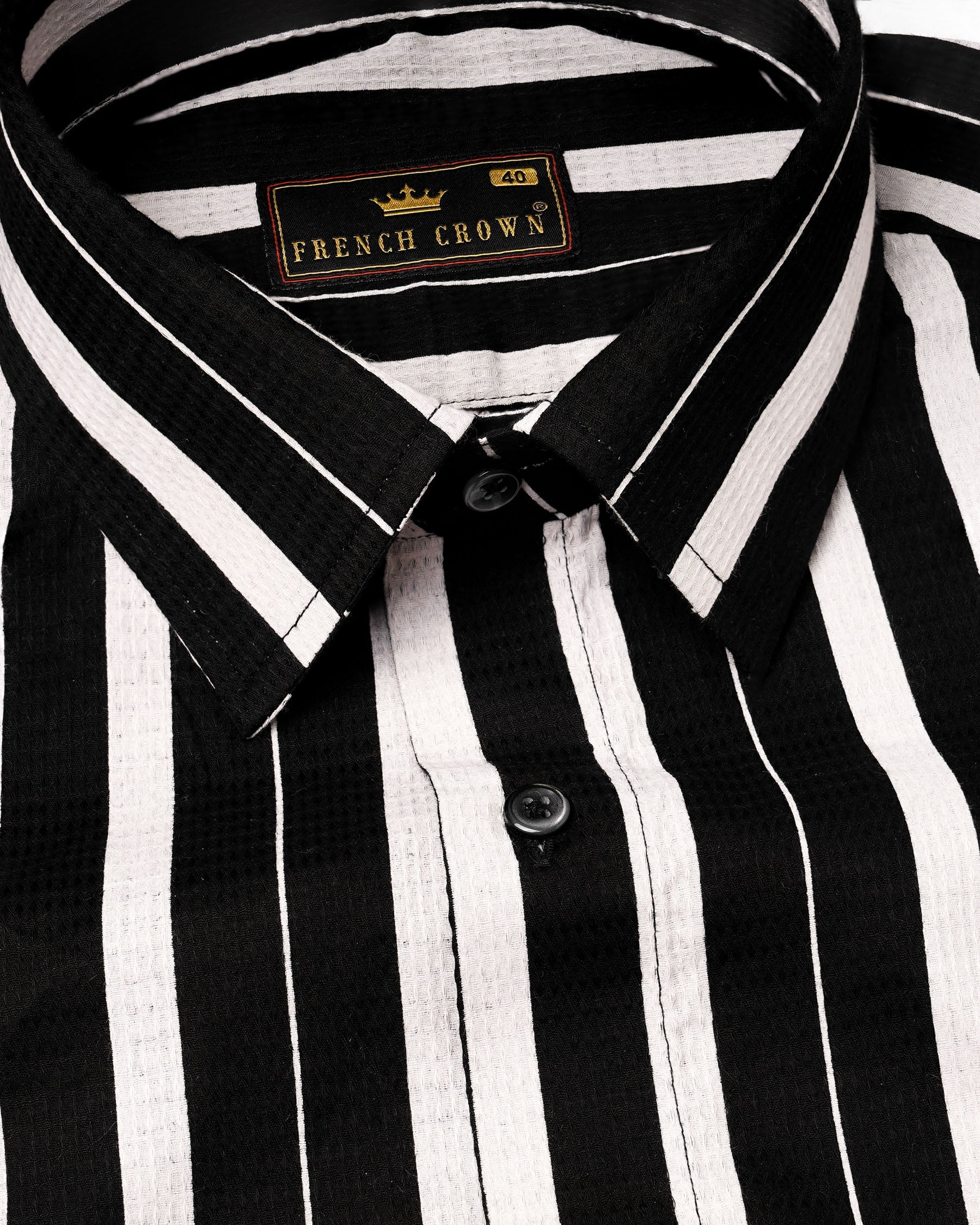 Jade Black and Gainsboro off White Striped Dobby Textured Premium Giza Cotton Shirt 7879-BLK-38, 7879-BLK-H-38, 7879-BLK-39, 7879-BLK-H-39, 7879-BLK-40, 7879-BLK-H-40, 7879-BLK-42, 7879-BLK-H-42, 7879-BLK-44, 7879-BLK-H-44, 7879-BLK-46, 7879-BLK-H-46, 7879-BLK-48, 7879-BLK-H-48, 7879-BLK-50, 7879-BLK-H-50, 7879-BLK-52, 7879-BLK-H-52