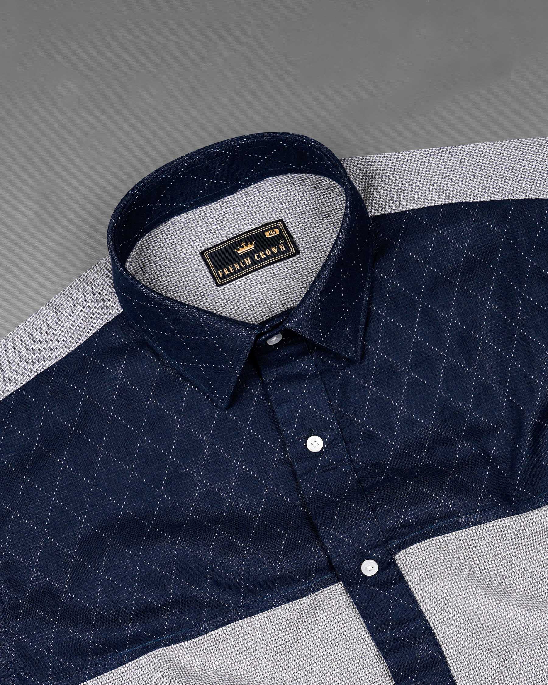 Fedora Gray and Tangaroa Navy Blue Twill Premium Cotton Designer Shirt 7900-P186 -38,7900-P186 -H-38,7900-P186 -39,7900-P186 -H-39,7900-P186 -40,7900-P186 -H-40,7900-P186 -42,7900-P186 -H-42,7900-P186 -44,7900-P186 -H-44,7900-P186 -46,7900-P186 -H-46,7900-P186 -48,7900-P186 -H-48,7900-P186 -50,7900-P186 -H-50,7900-P186 -52,7900-P186 -H-52