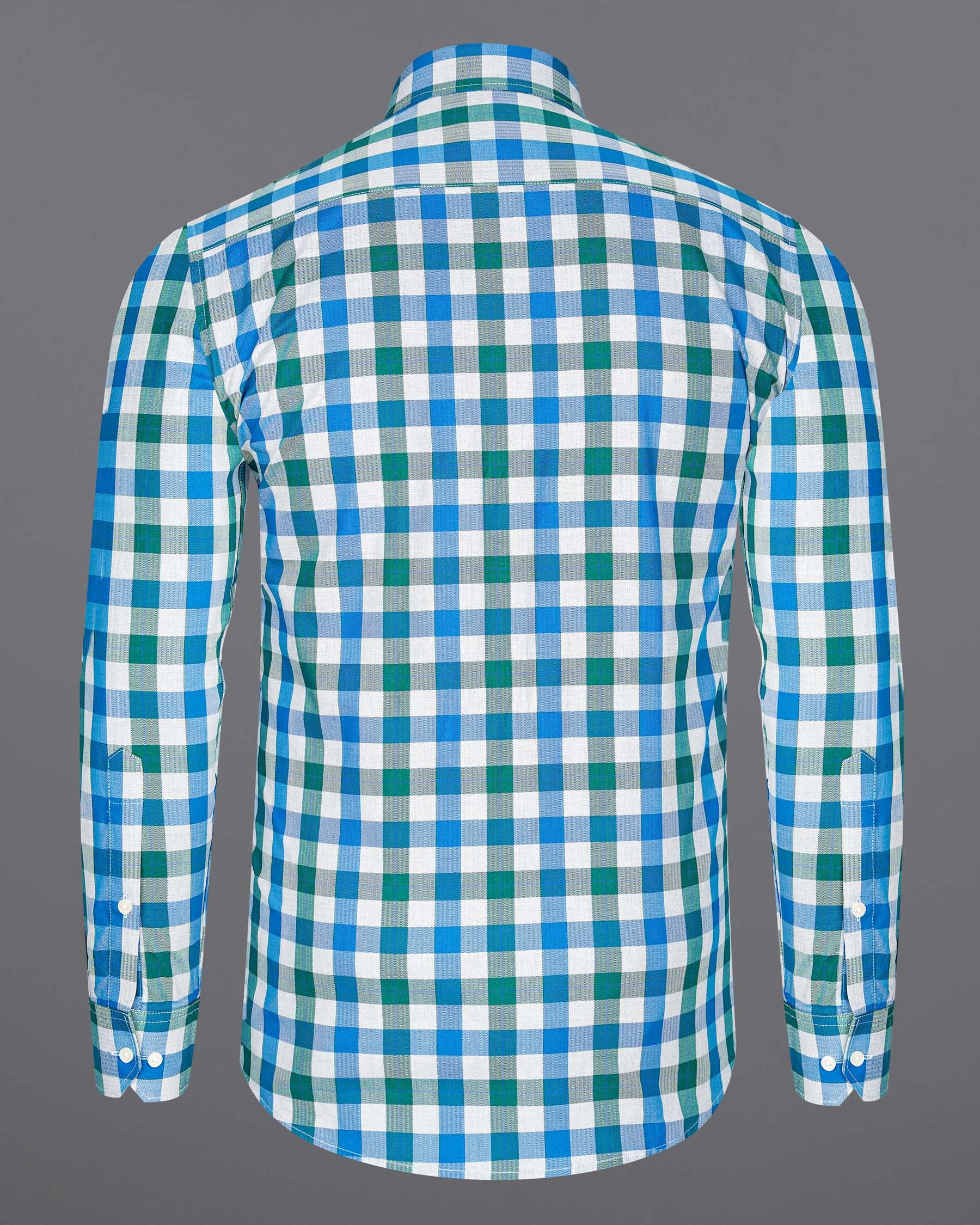 Mackerel Blue and Surfie Green Checkered Herringbone Premium Cotton Shirt 7904 -38,7904 -H-38,7904 -39,7904 -H-39,7904 -40,7904 -H-40,7904 -42,7904 -H-42,7904 -44,7904 -H-44,7904 -46,7904 -H-46,7904 -48,7904 -H-48,7904 -50,7904 -H-50,7904 -52,7904 -H-52