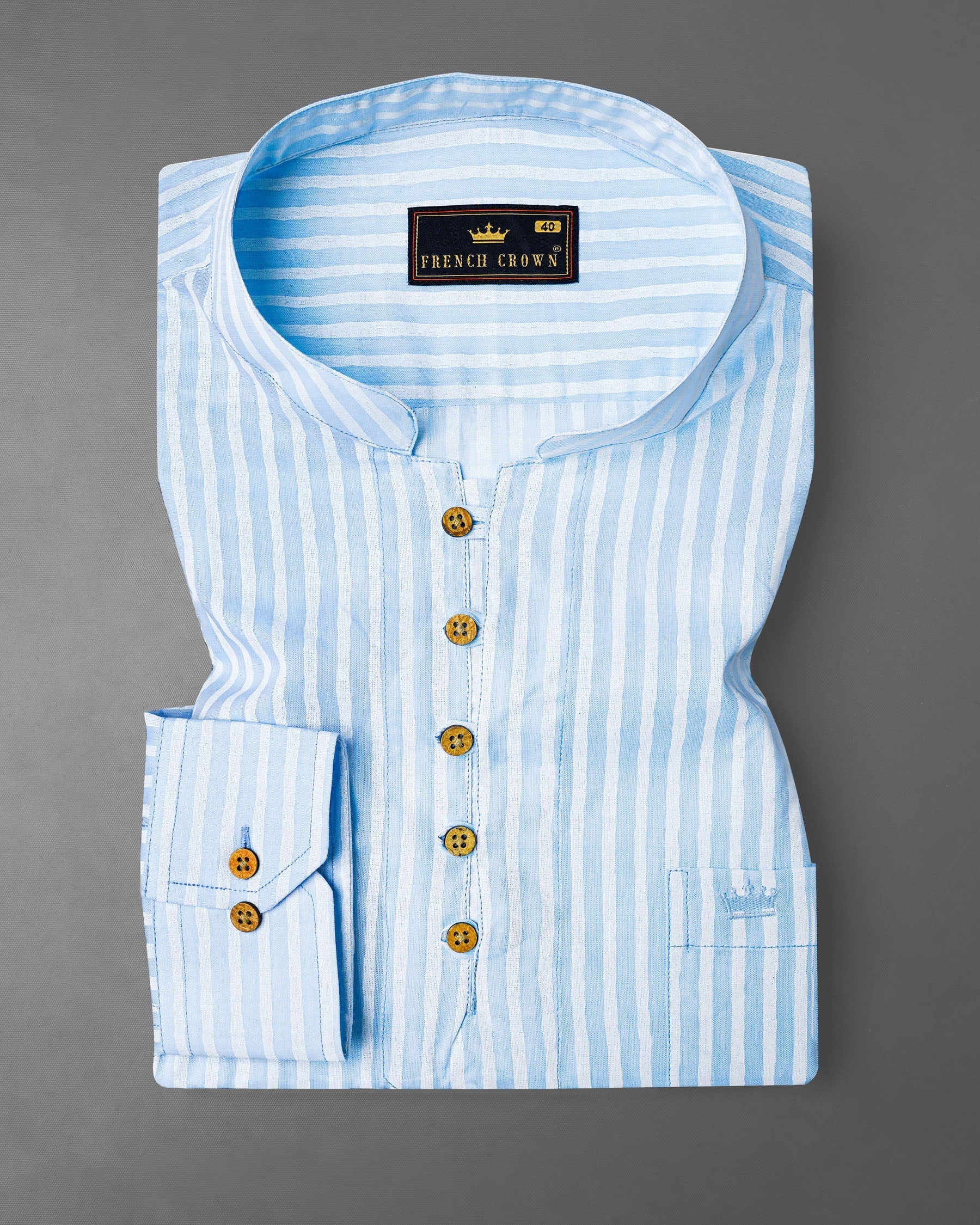 Heather Blue and White Striped Premium Cotton Kurta Shirt 7926-KS-38,7926-KS-H-38,7926-KS-39,7926-KS-H-39,7926-KS-40,7926-KS-H-40,7926-KS-42,7926-KS-H-42,7926-KS-44,7926-KS-H-44,7926-KS-46,7926-KS-H-46,7926-KS-48,7926-KS-H-48,7926-KS-50,7926-KS-H-50,7926-KS-52,7926-KS-H-52