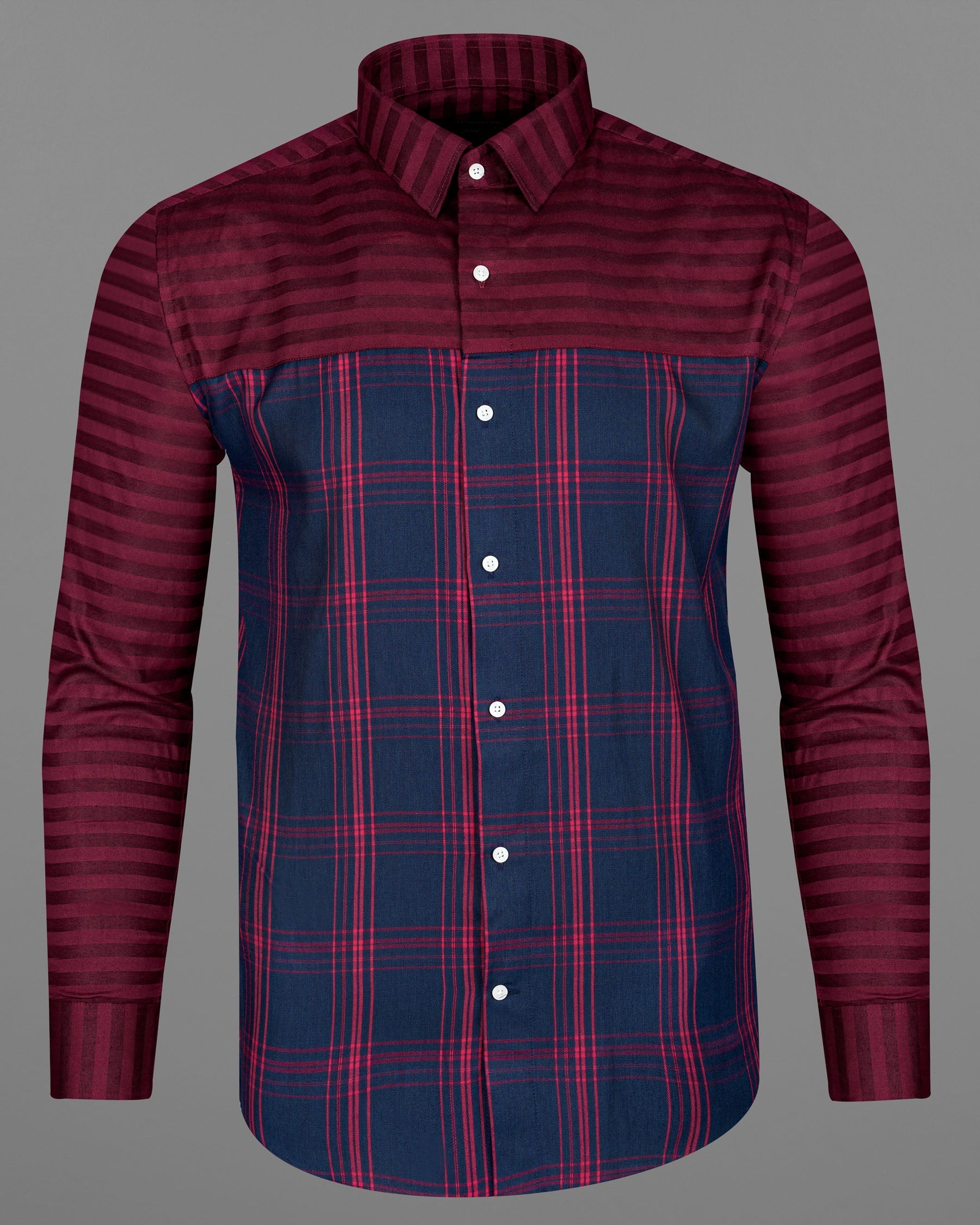 Wineberry With Tangaroa Navy Blue Plaid and Striped Twill Premium Cotton Designer Shirt 7942-P125-38,7942-P125-H-38,7942-P125-39,7942-P125-H-39,7942-P125-40,7942-P125-H-40,7942-P125-42,7942-P125-H-42,7942-P125-44,7942-P125-H-44,7942-P125-46,7942-P125-H-46,7942-P125-48,7942-P125-H-48,7942-P125-50,7942-P125-H-50,7942-P125-52,7942-P125-H-52