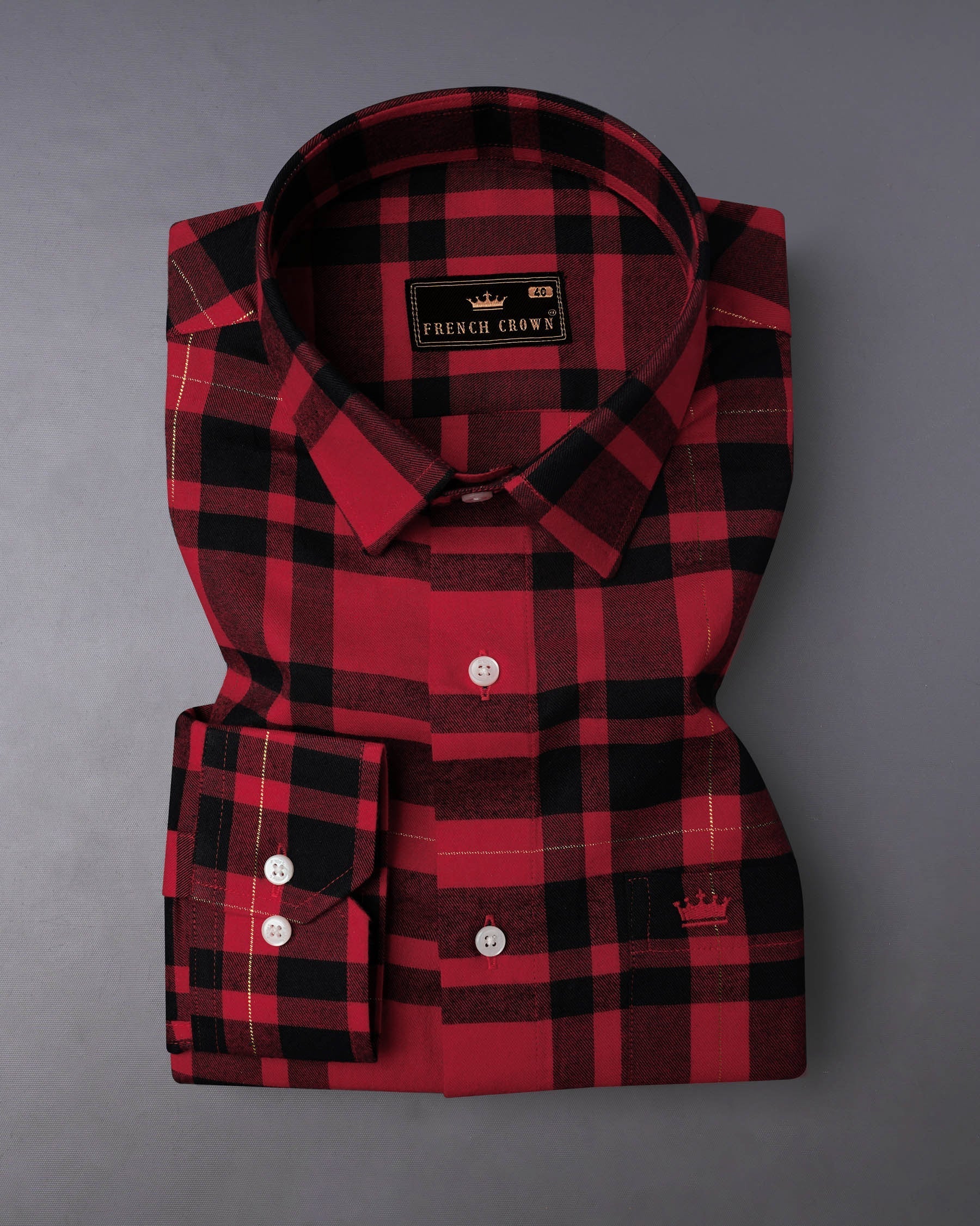 Vivid Auburn Red Plaid Flannel Premium Cotton Shirt 7971-38,7971-H-38,7971-39,7971-H-39,7971-40,7971-H-40,7971-42,7971-H-42,7971-44,7971-H-44,7971-46,7971-H-46,7971-48,7971-H-48,7971-50,7971-H-50,7971-52,7971-H-52