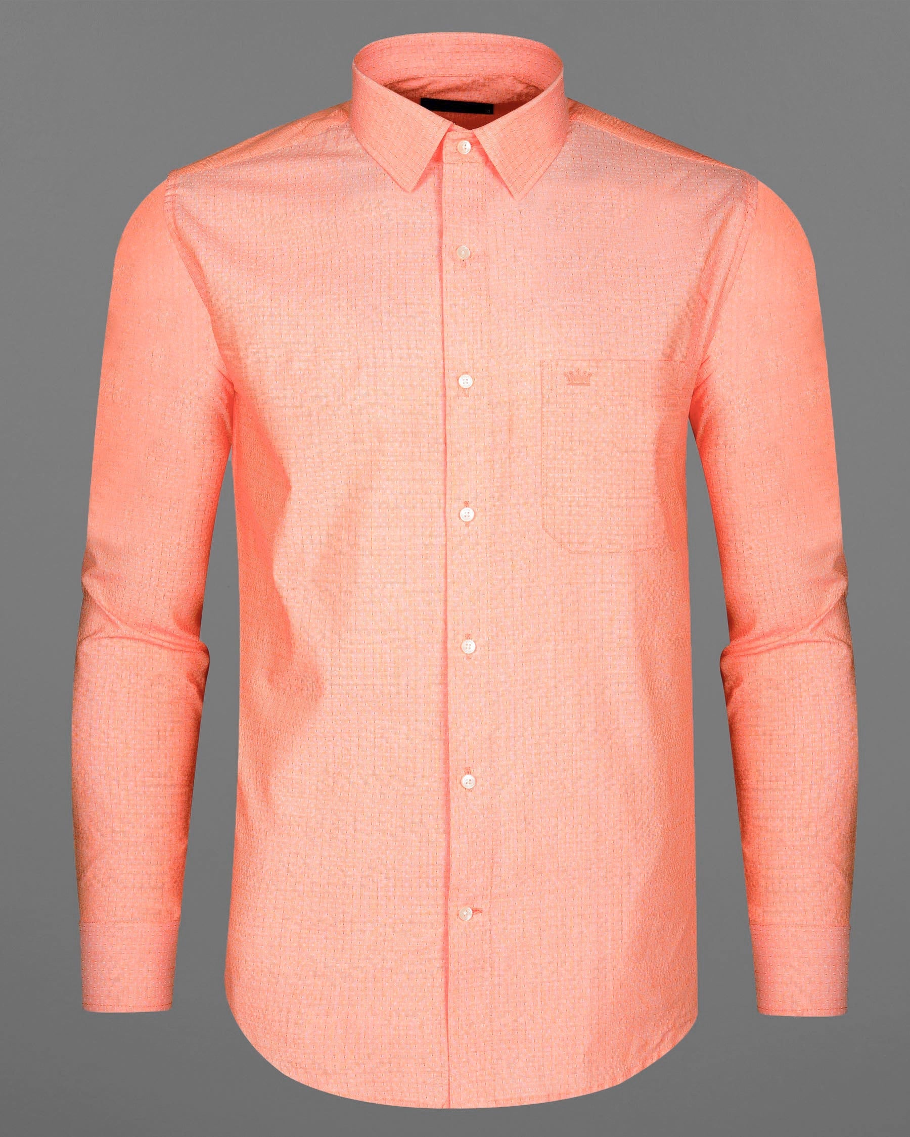 Geraldine Orange Dobby Textured Premium Giza Cotton Shirt 7978-38,7978-H-38,7978-39,7978-H-39,7978-40,7978-H-40,7978-42,7978-H-42,7978-44,7978-H-44,7978-46,7978-H-46,7978-48,7978-H-48,7978-50,7978-H-50,7978-52,7978-H-52