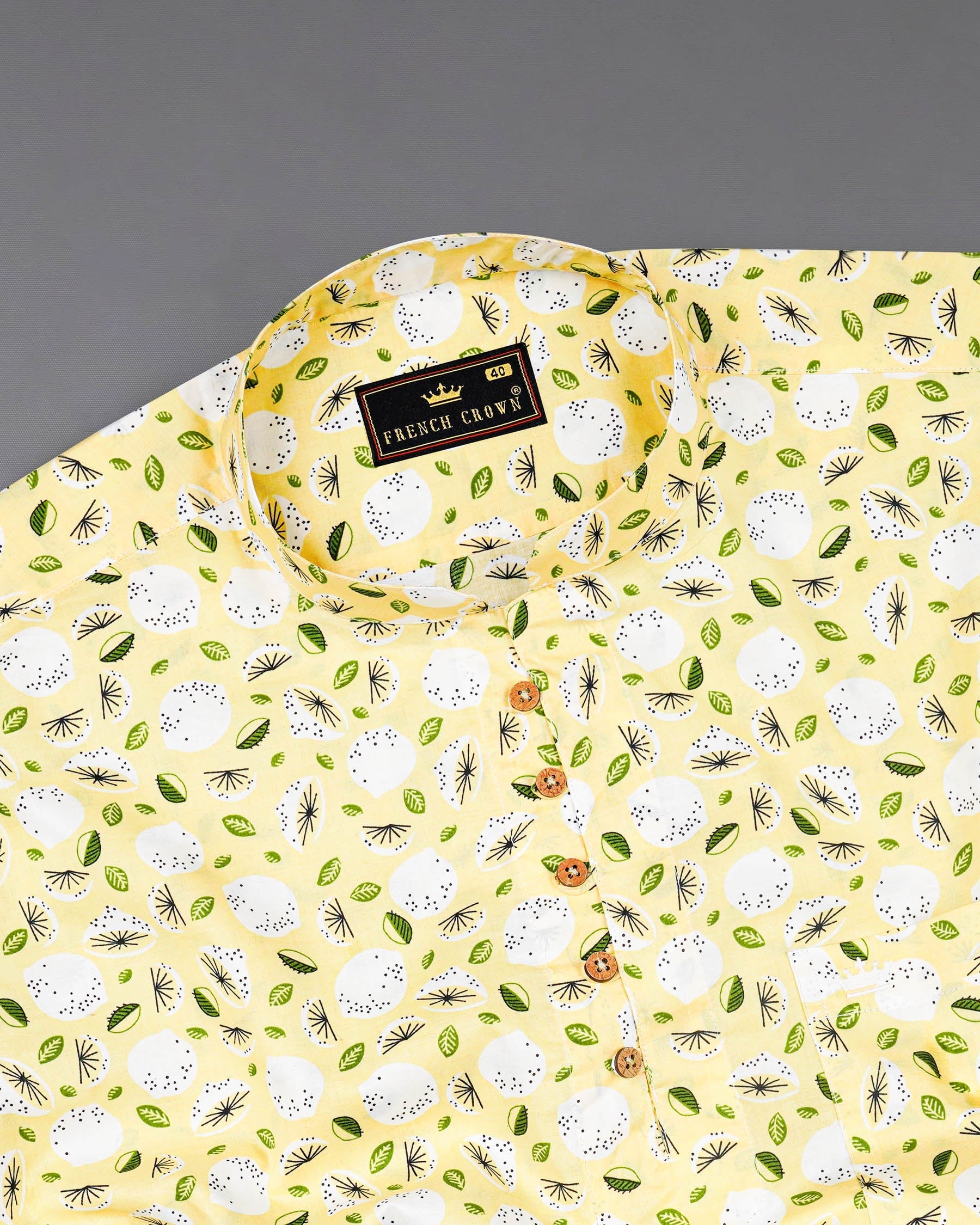 Pale Goldenrod Yellow Floral Printed Premium Cotton Kurta Shirt 7979-KS-38,7979-KS-H-38,7979-KS-39,7979-KS-H-39,7979-KS-40,7979-KS-H-40,7979-KS-42,7979-KS-H-42,7979-KS-44,7979-KS-H-44,7979-KS-46,7979-KS-H-46,7979-KS-48,7979-KS-H-48,7979-KS-50,7979-KS-H-50,7979-KS-52,7979-KS-H-52