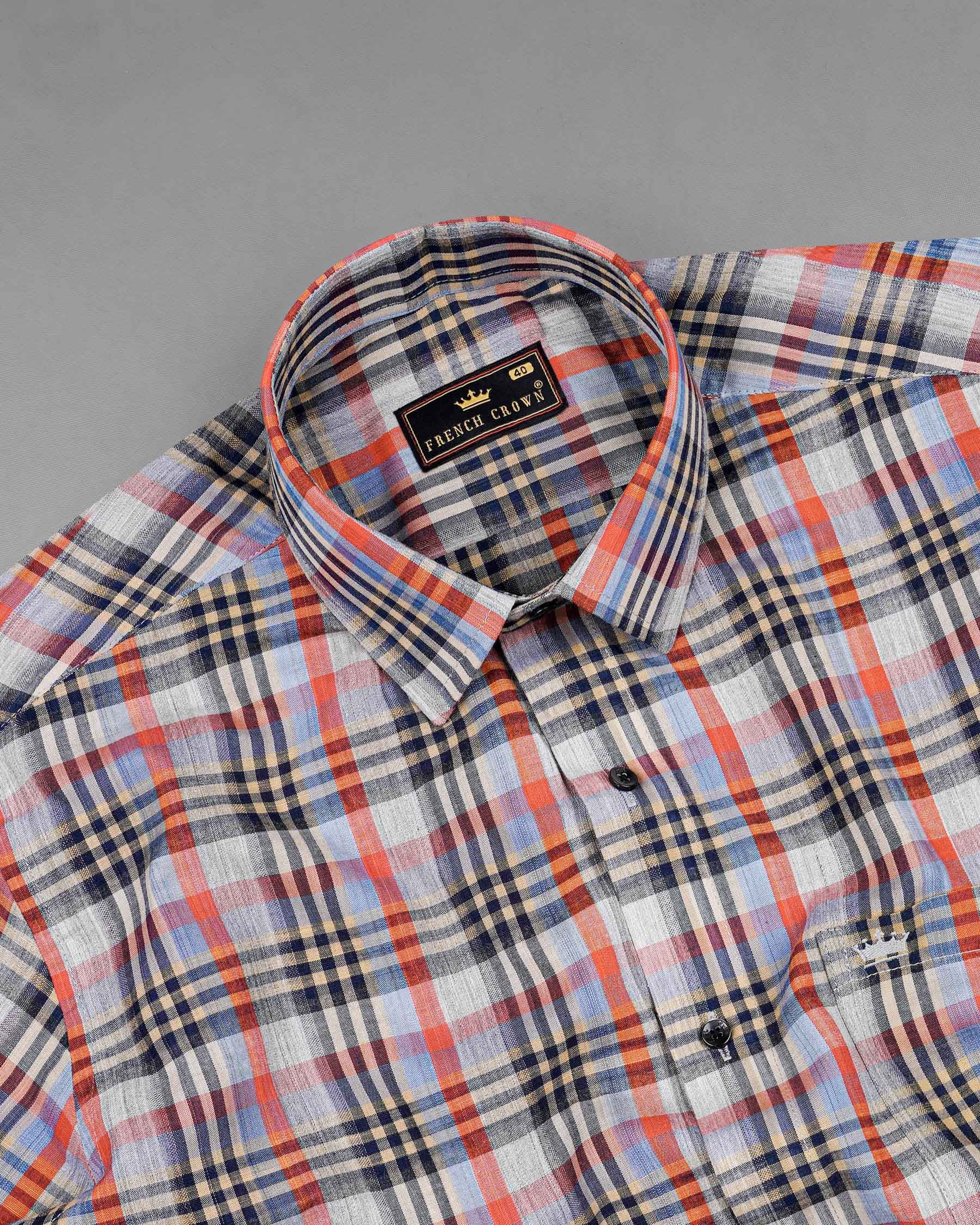 Flame Pea Red and Mirage Navy Blue Plaid Chambray Premium Cotton Shirt 7987-BLK-38,7987-BLK-H-38,7987-BLK-39,7987-BLK-H-39,7987-BLK-40,7987-BLK-H-40,7987-BLK-42,7987-BLK-H-42,7987-BLK-44,7987-BLK-H-44,7987-BLK-46,7987-BLK-H-46,7987-BLK-48,7987-BLK-H-48,7987-BLK-50,7987-BLK-H-50,7987-BLK-52,7987-BLK-H-52