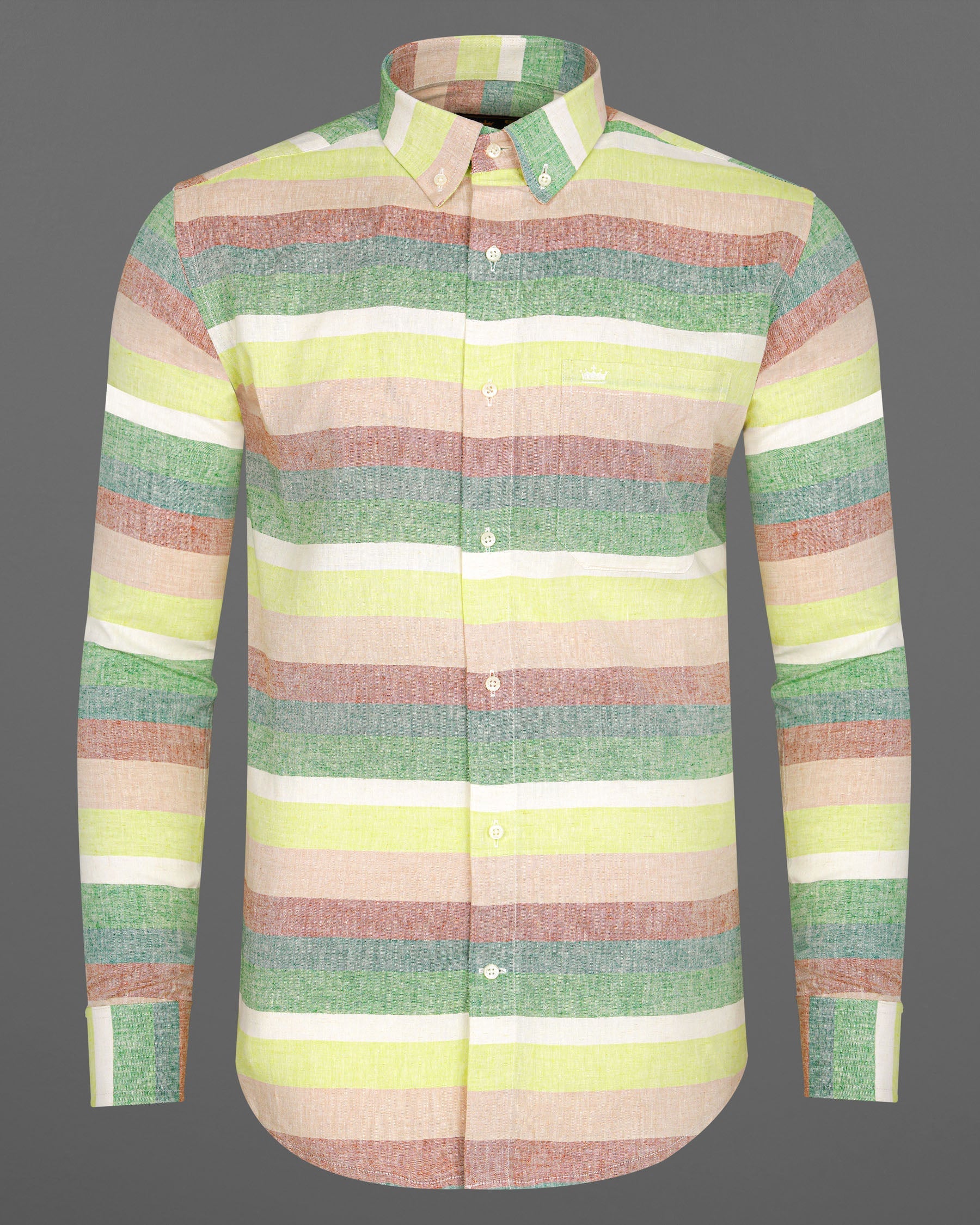 Mint Julep Light Yellow with Oriental Baby Pink Multicolour Striped Luxurious Linen Shirt 7997-BD-38,7997-BD-H-38,7997-BD-39,7997-BD-H-39,7997-BD-40,7997-BD-H-40,7997-BD-42,7997-BD-H-42,7997-BD-44,7997-BD-H-44,7997-BD-46,7997-BD-H-46,7997-BD-48,7997-BD-H-48,7997-BD-50,7997-BD-H-50,7997-BD-52,7997-BD-H-52