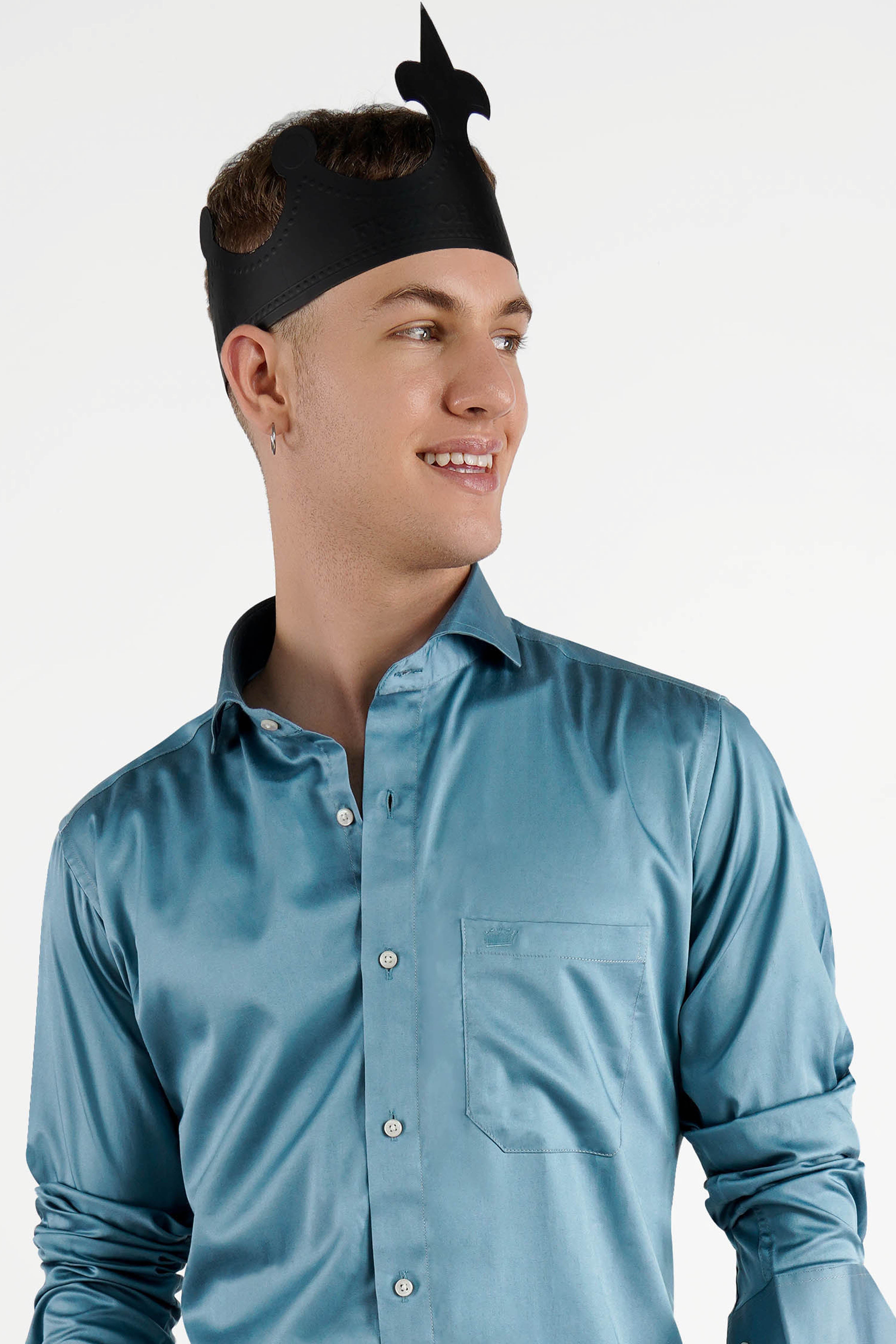 Bluish Cyan Blue Super Soft Premium Cotton Shirt