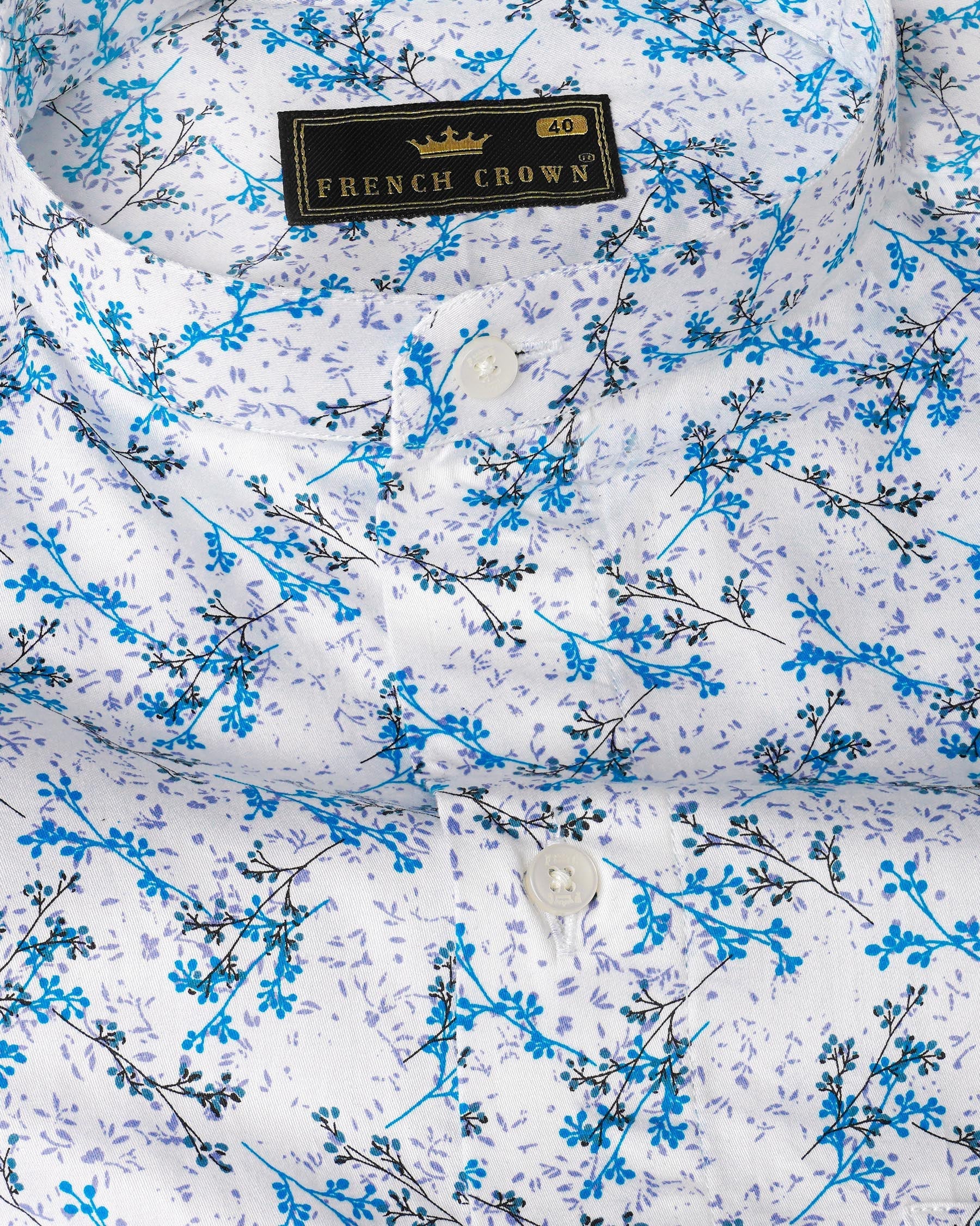 Bright White with Mackerel Blue Ditsy Printed Super Soft Premium Cotton Shirt 8027-M-38,8027-M-38,8027-M-39,8027-M-39,8027-M-40,8027-M-40,8027-M-42,8027-M-42,8027-M-44,8027-M-44,8027-M-46,8027-M-46,8027-M-48,8027-M-48,8027-M-50,8027-M-50,8027-M-52,8027-M-52 