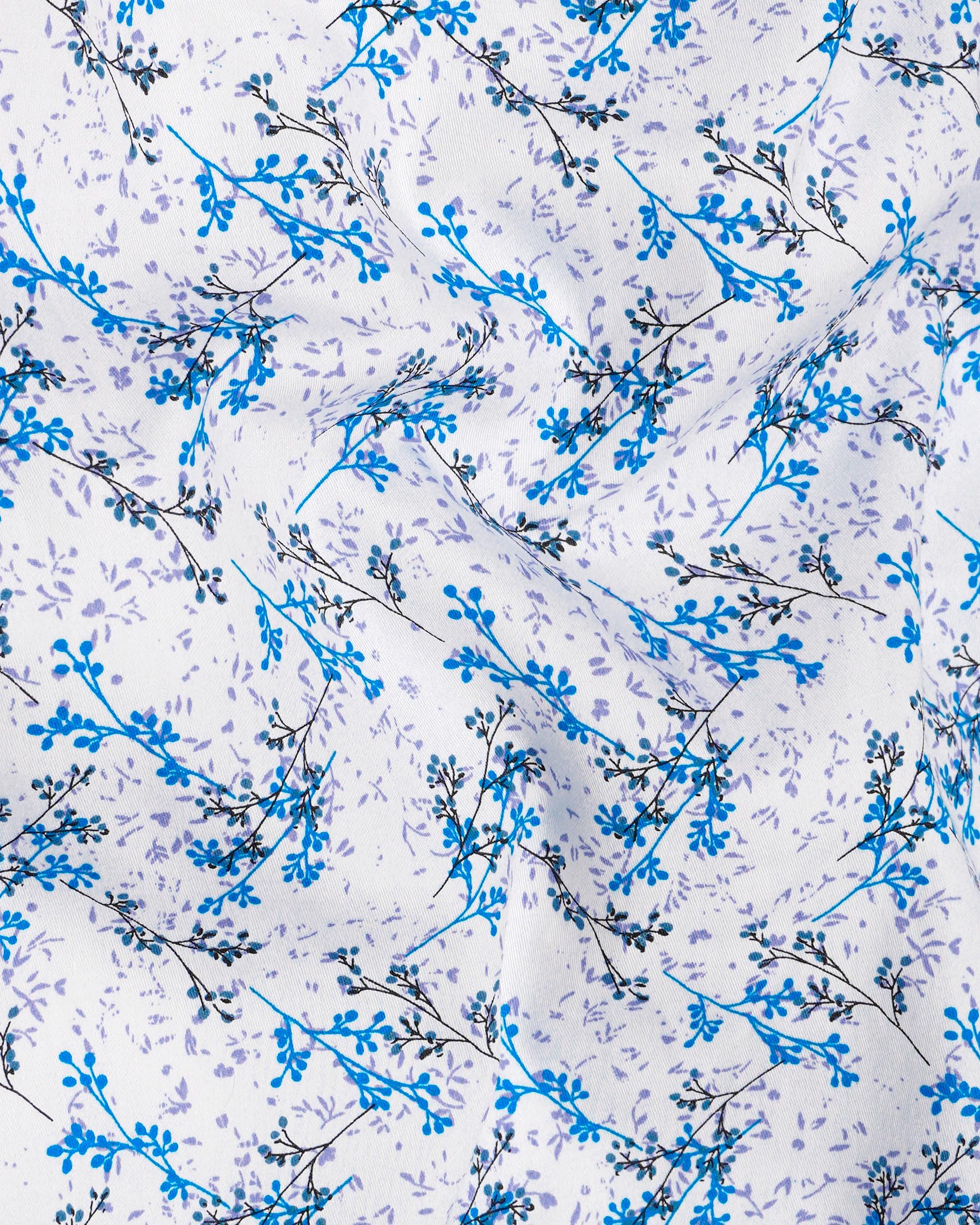 Bright White with Mackerel Blue Ditsy Printed Super Soft Premium Cotton Shirt 8027-M-38,8027-M-38,8027-M-39,8027-M-39,8027-M-40,8027-M-40,8027-M-42,8027-M-42,8027-M-44,8027-M-44,8027-M-46,8027-M-46,8027-M-48,8027-M-48,8027-M-50,8027-M-50,8027-M-52,8027-M-52