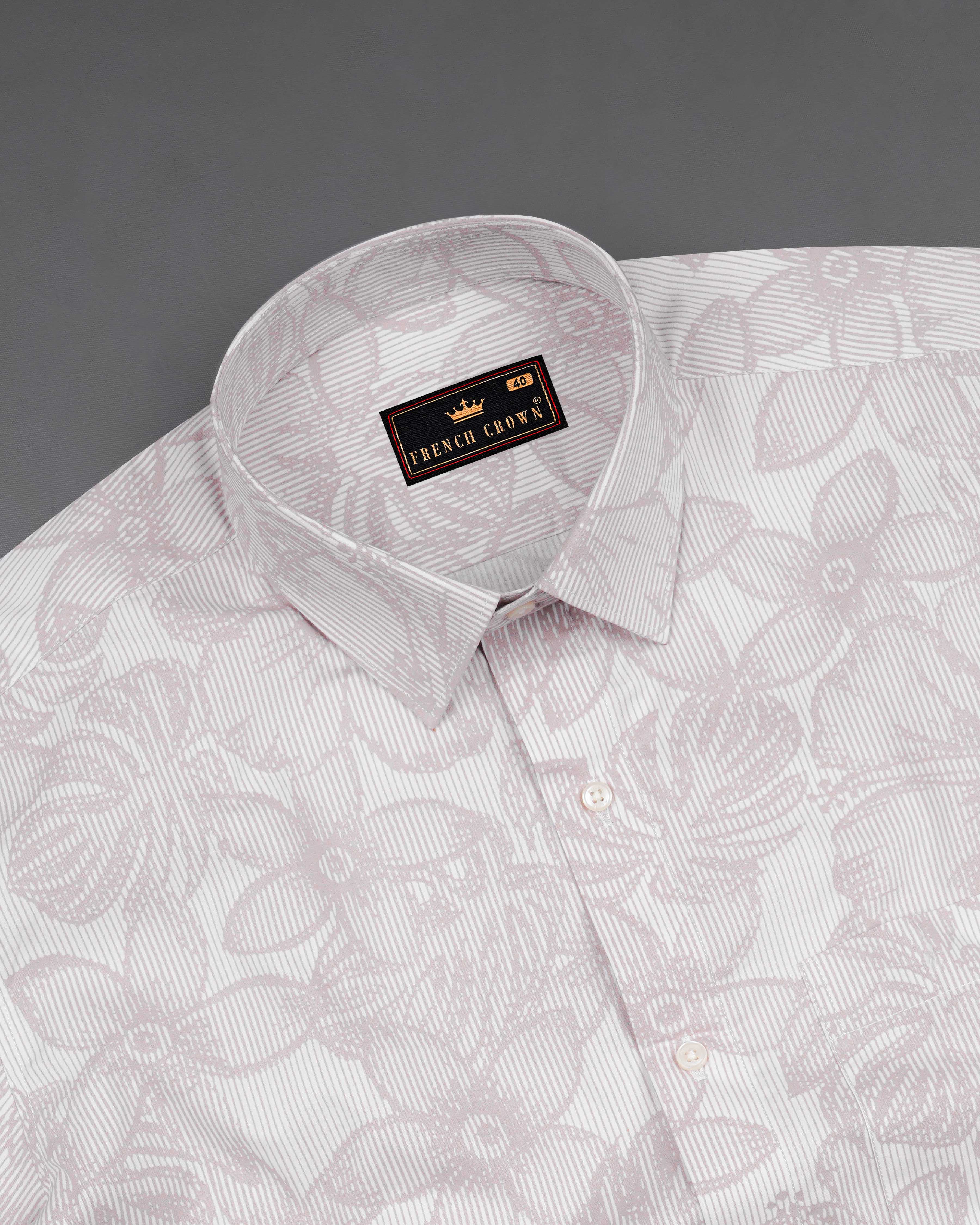 Pale Slate Brown and White Floral Printed Premium Cotton Shirt 8028-38,8028-38,8028-39,8028-39,8028-40,8028-40,8028-42,8028-42,8028-44,8028-44,8028-46,8028-46,8028-48,8028-48,8028-50,8028-50,8028-52,8028-52