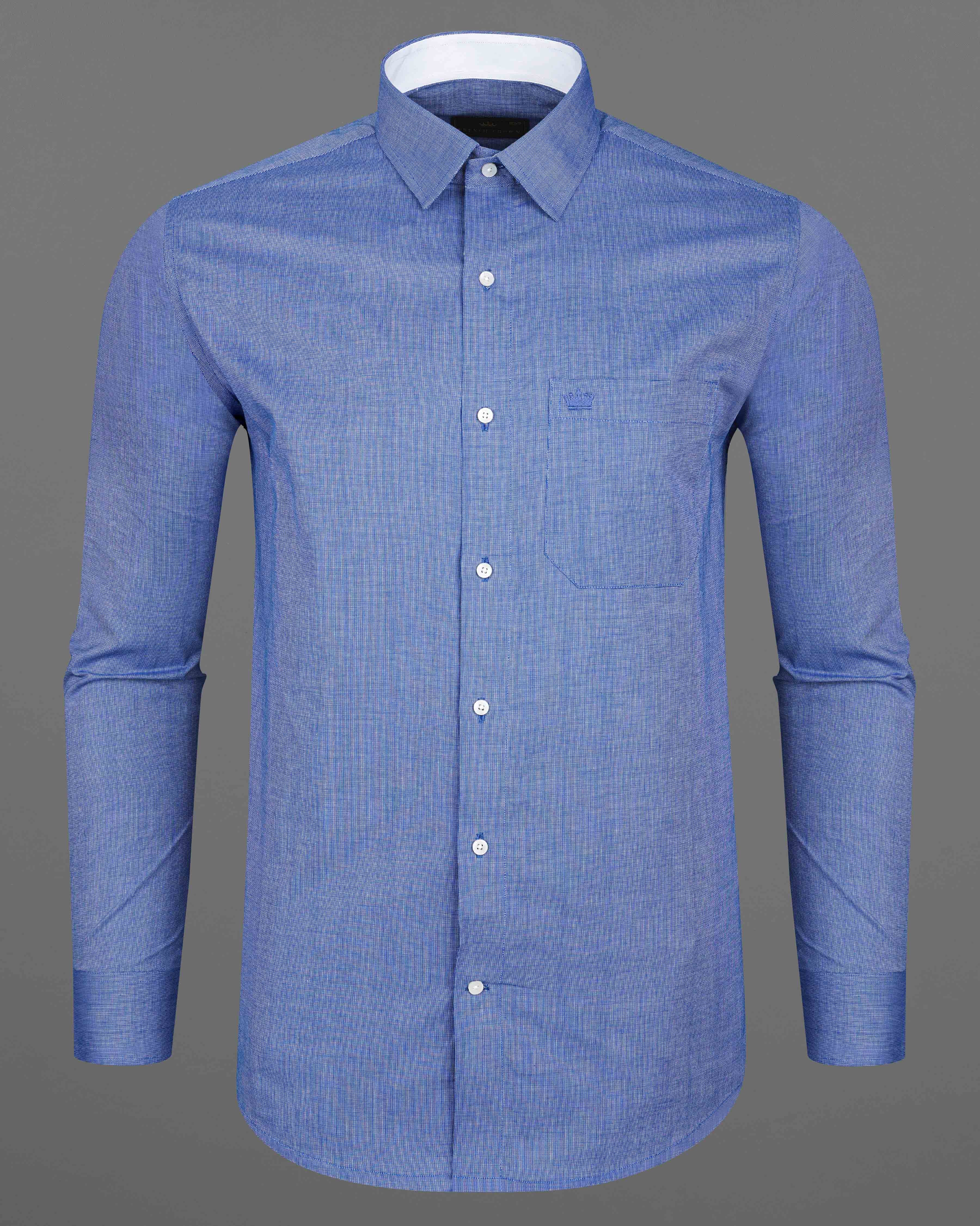 Glaucous Blue Premium Giza Cotton Chambray Shirt 8046-CP-38,8046-CP-38,8046-CP-39,8046-CP-39,8046-CP-40,8046-CP-40,8046-CP-42,8046-CP-42,8046-CP-44,8046-CP-44,8046-CP-46,8046-CP-46,8046-CP-48,8046-CP-48,8046-CP-50,8046-CP-50,8046-CP-52,8046-CP-52