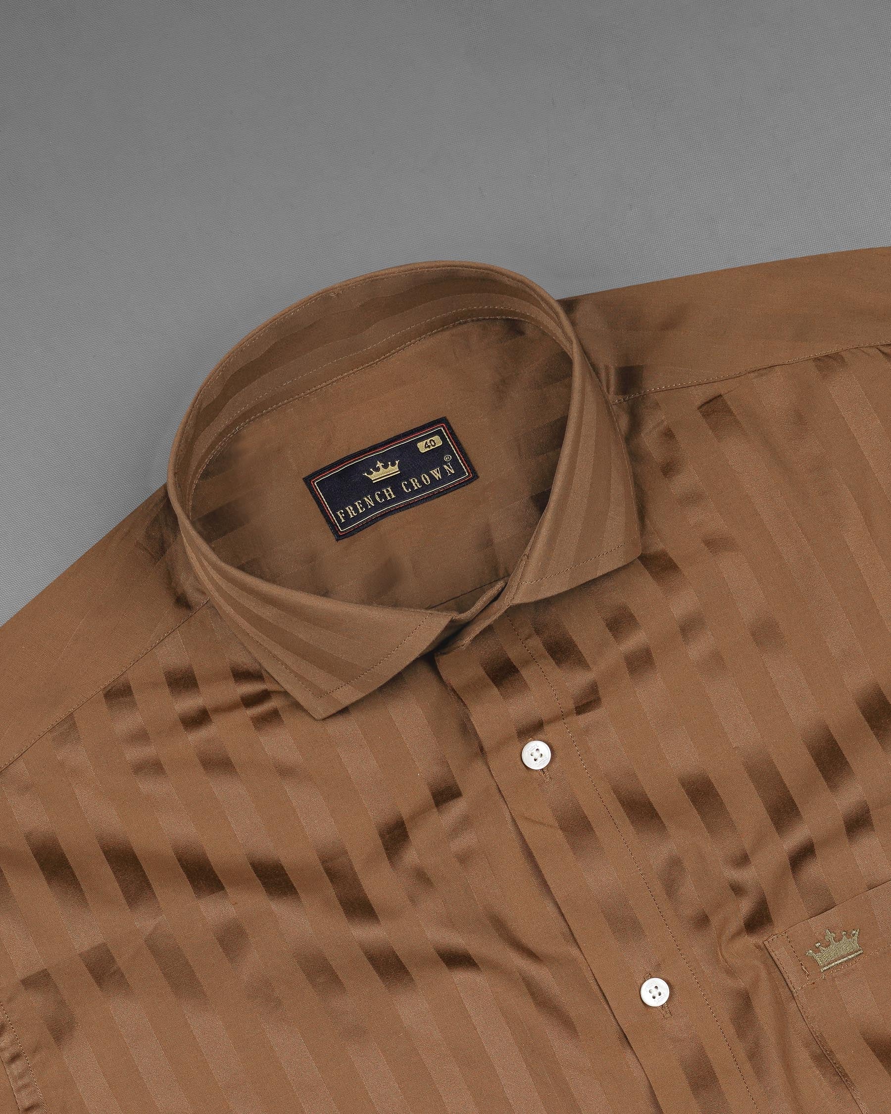 Dark Taupe Brown With Brown Striped Super Soft Premium Cotton Shirt 8058-CA-38,8058-CA-38,8058-CA-39,8058-CA-39,8058-CA-40,8058-CA-40,8058-CA-42,8058-CA-42,8058-CA-44,8058-CA-44,8058-CA-46,8058-CA-46,8058-CA-48,8058-CA-48,8058-CA-50,8058-CA-50,8058-CA-52,8058-CA-52