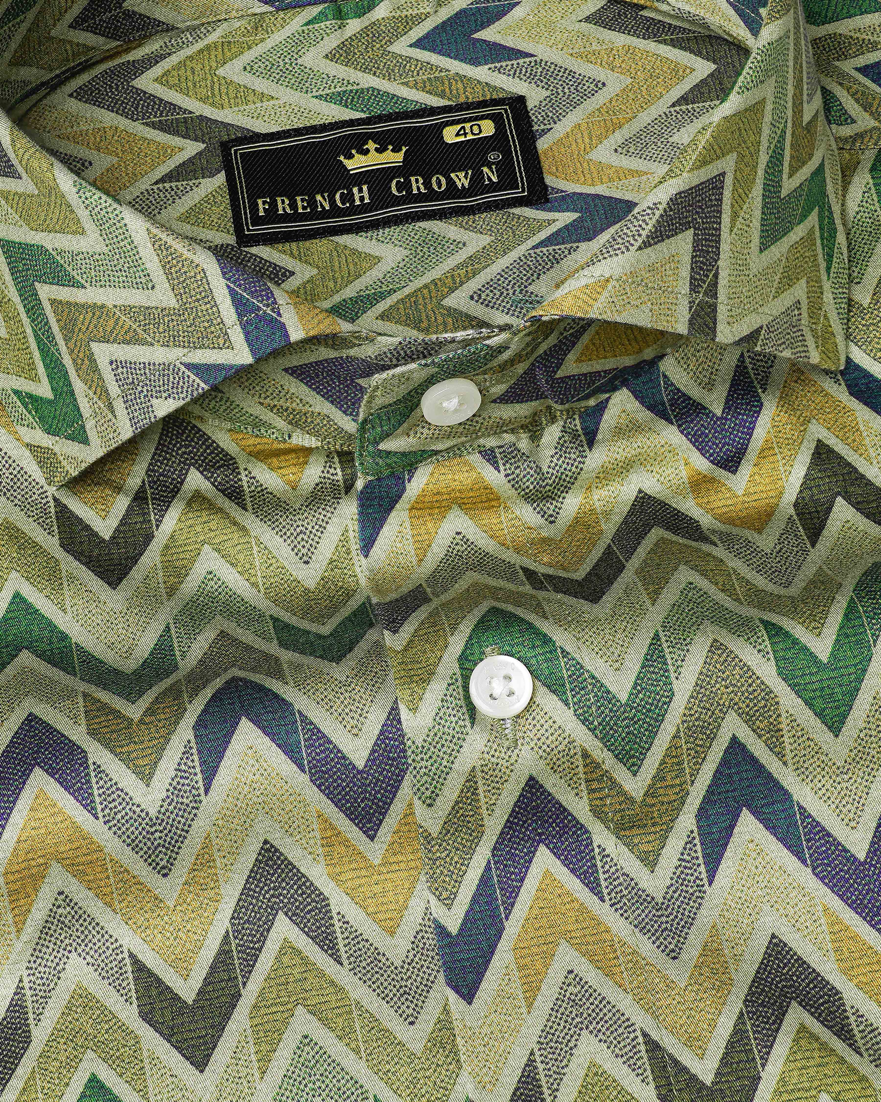 Coral Reef Green Multicolour Zig Zag Printed Super Soft Premium Cotton Shirt 8059-CA-38, 8059-CA-H-38, 8059-CA-39, 8059-CA-H-39, 8059-CA-40, 8059-CA-H-40, 8059-CA-42, 8059-CA-H-42, 8059-CA-44, 8059-CA-H-44, 8059-CA-46, 8059-CA-H-46, 8059-CA-48, 8059-CA-H-48, 8059-CA-50, 8059-CA-H-50, 8059-CA-52, 8059-CA-H-52