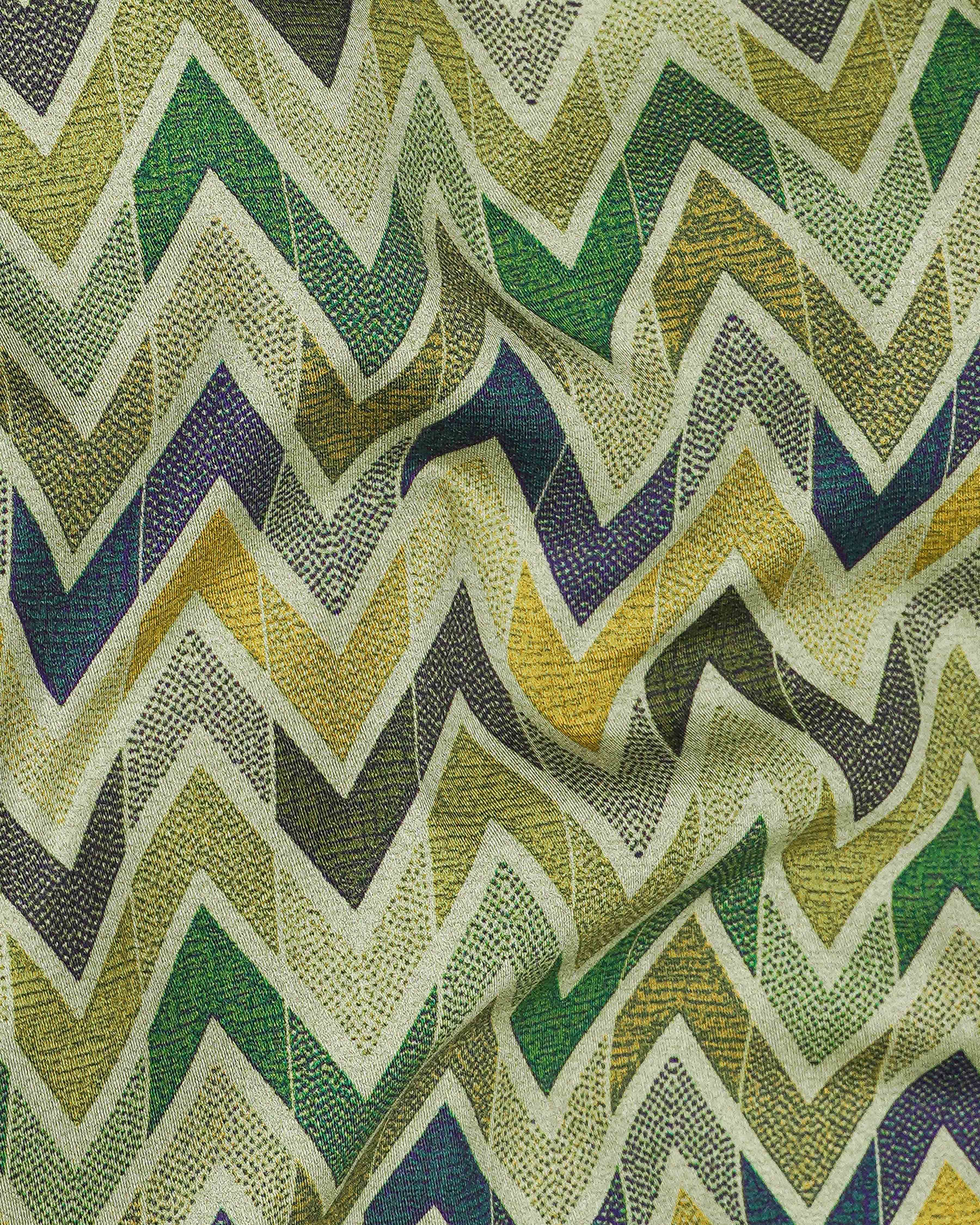 Coral Reef Green Multicolour Zig Zag Printed Super Soft Premium Cotton Shirt 8059-CA-38, 8059-CA-H-38, 8059-CA-39, 8059-CA-H-39, 8059-CA-40, 8059-CA-H-40, 8059-CA-42, 8059-CA-H-42, 8059-CA-44, 8059-CA-H-44, 8059-CA-46, 8059-CA-H-46, 8059-CA-48, 8059-CA-H-48, 8059-CA-50, 8059-CA-H-50, 8059-CA-52, 8059-CA-H-52