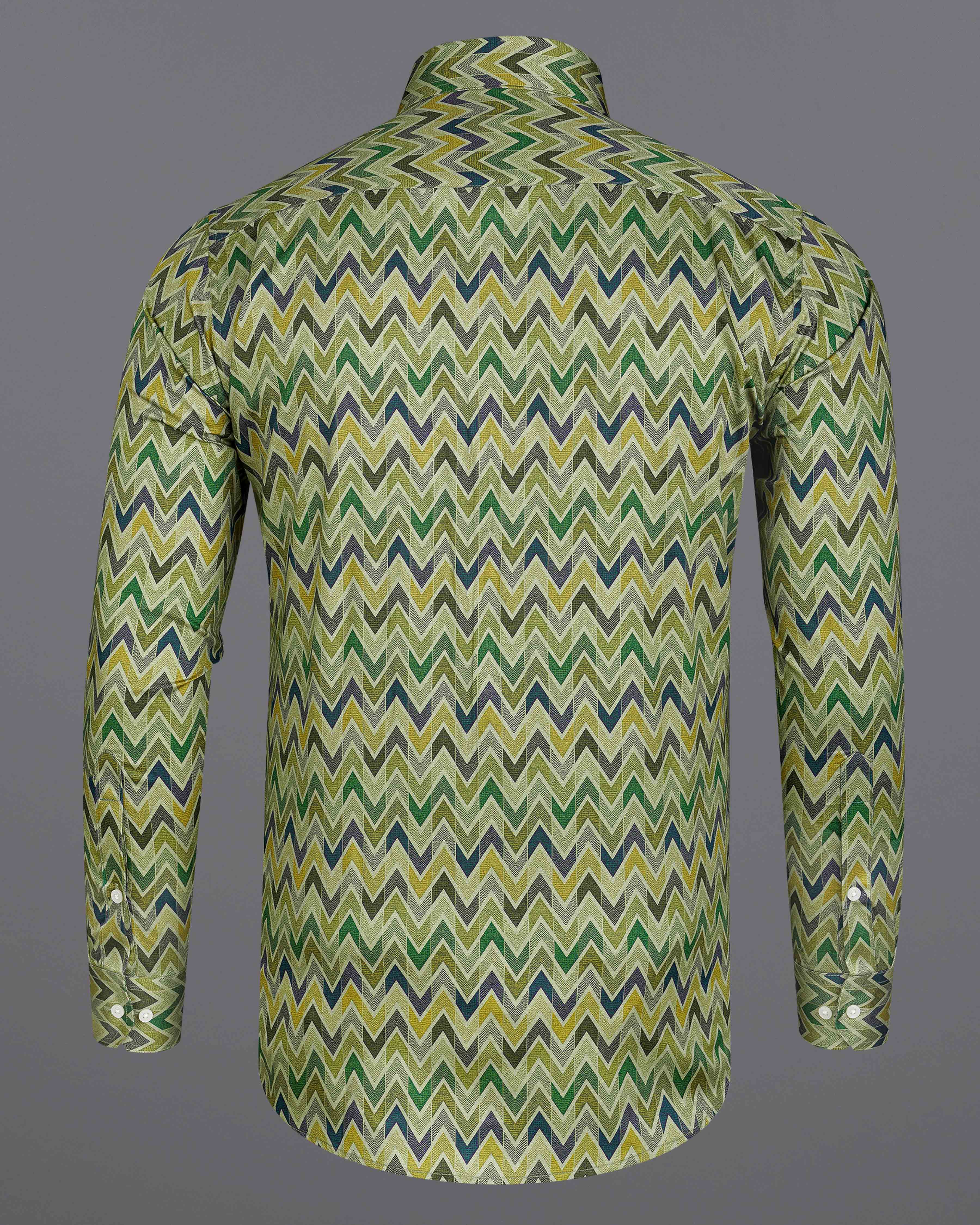 Coral Reef Green Multicolour Zig Zag Printed Super Soft Premium Cotton Shirt 8059-CA-38, 8059-CA-H-38, 8059-CA-39, 8059-CA-H-39, 8059-CA-40, 8059-CA-H-40, 8059-CA-42, 8059-CA-H-42, 8059-CA-44, 8059-CA-H-44, 8059-CA-46, 8059-CA-H-46, 8059-CA-48, 8059-CA-H-48, 8059-CA-50, 8059-CA-H-50, 8059-CA-52, 8059-CA-H-52